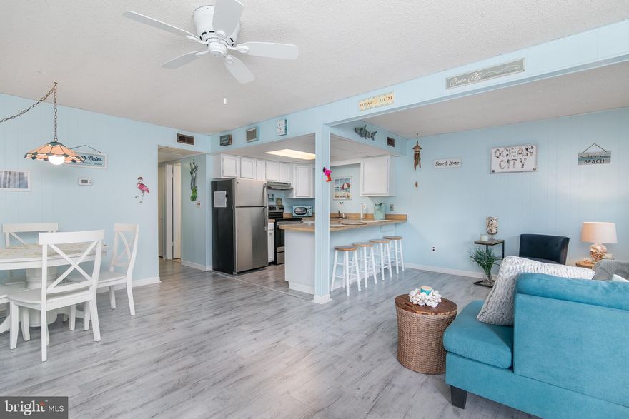 Furnished and move-in ready condo in north OC!  Just minutes to the beaches!!  Whether you want a getaway at the beach or a vacation rental investment, this condo is the perfect choice.  Relax and unwind as you soak in the beach vibes in this second floor unit.  It has been carefully maintained with many upgrades in the last 5 years, including the stainless appliances in the kitchen (2020), plank flooring (2021), heat pump (2022), and water heater (2023).  The condo features 2 bedrooms and 2 baths and an open layout.  Lighthouse Village is nestled in the desirable Caine Woods community with parks, great restaurants and other local attractions incredibly close by while still being just minutes from the sand.  Schedule your showing today so you don't miss this one!