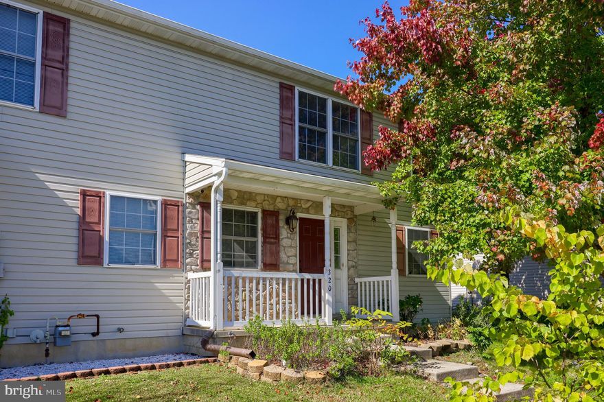 Conveniently located 3 bedroom townhome with off street parking.  This home features fresh paint on the second floor, newer roof,  primary suite with walk in closet and double vanity in private bathroom and large full finished basement for extra living space.  Rear deck and backyard with shed for storage.