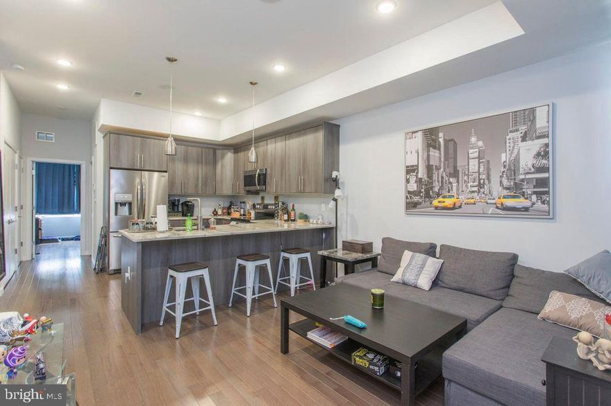 We are scheduling both in-person and virtual tours for this listing.Available NOW | Leasing Special: $1,450/month for 24 months, $1,500/month for 12 months.This beautiful condo is located within walking distance of Northern Liberties just north of Girard. Features include built in surround sound speakers throughout, security cameras with monitor and keyless entry to the front door, hardwood floors throughout, and more! This unit is a 2 bed/1 bathroom unit with a sleek modern kitchen with stainless steel appliances, and nice sized living space. This unit would work perfectly for roommates or for a single person who wants to have a second bedroom for guests or a home office. Both bedrooms get great sunlight and they are located on opposite ends of the unit to provide a greater sense of privacy if you do have a roommate. Bathroom has updated fixtures. Schedule your showing today!Note: photos are from unit 3 which is identical!About The Neighborhood:Centrally located near Girard Avenue, and close proximity to lots of great local restaurants, entertainment, and parks, including Tiffin, The Ambassador, Helm, Dew Inn, the Free Library, Larry s Steaks, Dunkin Donuts, and more! The trolley, bus stops, and Indego Station on Girard are right down the street along with the Girard Station for the MFL.Lease Terms:Generally, first month, last month, and one month security deposit due at, or prior to, lease signing. Other terms may be required by Landlord. $45 application fee per applicant. Pets are conditional on owner's approval and may require an additional fee, if accepted. (Generally $500/dog and $250/cat, or monthly pet rent). Cold water included. Tenants responsible for all other utilities: gas, electricity, cable/internet.