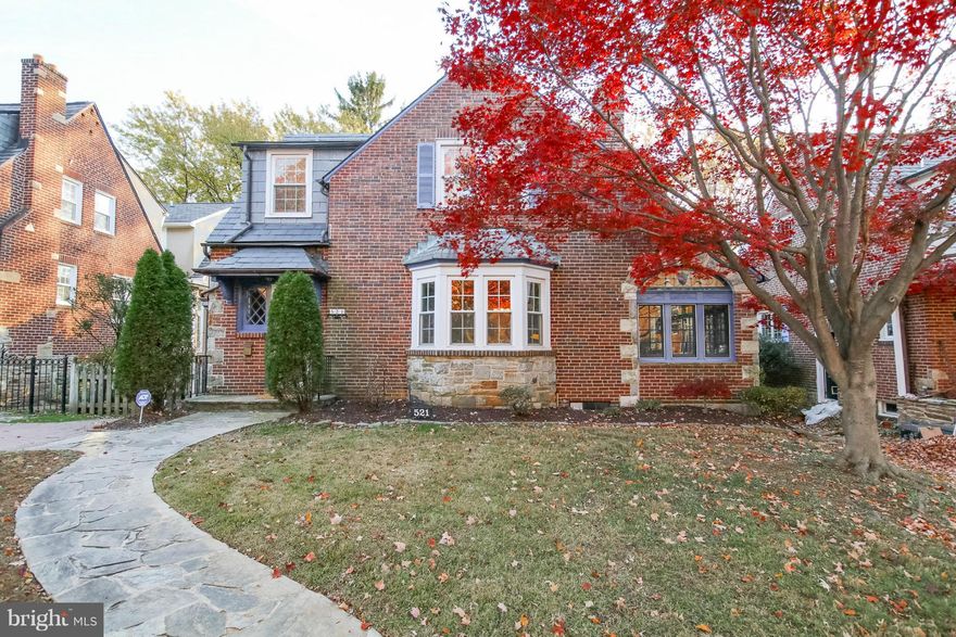 Just in time for the holidays in this charming Tudor in Anneslie.  3 bedrooms and 3 full bathrooms.  Master Bedroom has separate tub/shower and lots of closet space.  Awesome sun room on the side of the house with stained glass and custom woodwork.  Bonus room addition. Nice hardwood floors, new carpet in basement and bonus room. Stone fireplace and built ins in the living room.  Freshly painted.