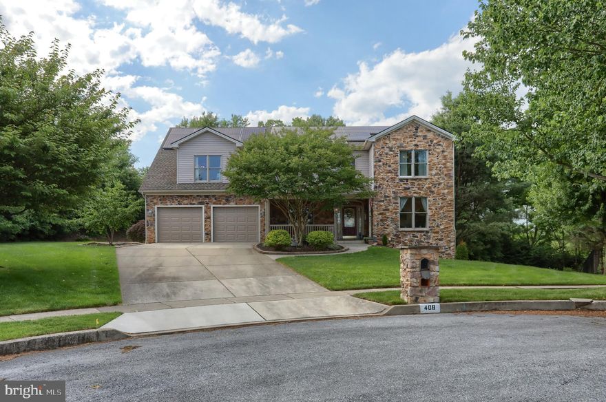 This beautiful home, tucked away on a large lot at the end of a quiet cul-de-sac, offers the perfect blend of privacy and convenience. Located in a highly sought-after neighborhood in Hummelstown Borough, residents enjoy the ability to walk into town for shopping, dining, and entertainment.  This sweet home features a new 2-zoned gas furnace, a high-efficiency tankless water heater, beautiful wood floors and  generously sized rooms throughout, providing ample space for living and entertaining.  French doors off the spacious foyer lead to a private office on the first floor, ideal for working from home.  The impressive great room boasts a gas fireplace, hardwood floors and handsome built-ins, creating a warm and inviting atmosphere.    The kitchen, open to the dining area, is a chef’s dream with an abundance of cabinet and counter space, a large island, snack bar and modern appliances - perfect for cooking and gathering.  Conveniently located on the first floor, the large laundry/mud room adds functionality and ease for daily chores.  Overlooking the great room, the loft area with additional built-ins offers a versatile space for a home office, library, or play area.  The spacious primary suite features a large walk-in closet and luxury bath with a tile shower and whirlpool tub, providing a serene retreat.  Another spacious bedroom with a walk-in closet includes private access to a full bath, offering comfort and privacy.  The daylight walkout lower level provides approx. 1,100 sq.ft. of finished space including a 5thBR and full bath.  It's perfect for a recreation room, home gym, or additional living quarters.  The use options are endless, depending upon need.  Add to that a large unfinished area including under the garage - loads of storage space and/or multi-use project space.  A sweet front porch adds charm and curb appeal, creating a welcoming entrance.  The expansive patio in the back is perfect for outdoor dining, entertaining, or simply relaxing.  This home offers a perfect combination of luxury, convenience, and comfort in a great location and desirable school district. Don’t miss the opportunity to make it yours!