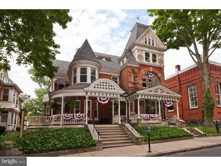 'The Charles F. Myers House' is an exquisite example of Queen Ann Victorian architecture that dates back to approximately 1890. This 3-story masterpiece has been meticulously renovated while maintaining the integrity of the many original, charming details. Original wide plank hardwood flooring, millwork, newel posts, French doors, high ceilings, original stained glass windows, covered porches and balconies and much more. Details galore! 2 Kitchens and 4 Bathrooms! 7 Electric Meters and Zoned HVAC! Flexibility for multiple businesses/tenants if desired. A total 6 suites. This office building is conveniently located directly across from the Bucks County Court House and contains off-street, private parking for 8 cars, plus street parking. Walking distance to the Doylestown Train Station. Easily accessible from major highways. Nearby Doylestown Airport. Currently occupied. Please see agent for further details. Truly a MUST SEE!