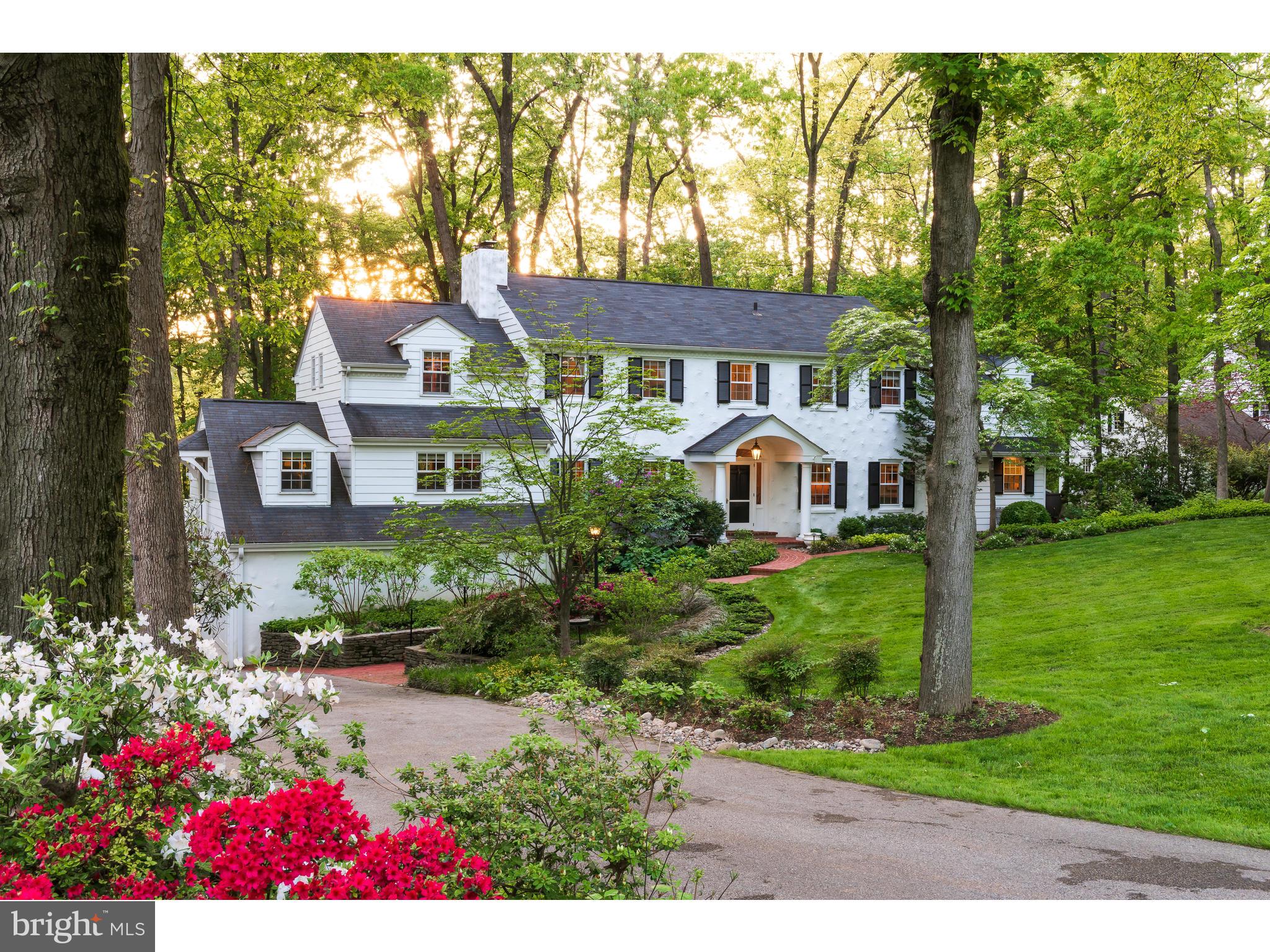 This Classic Main Line Estate Home is set beautifully on a 1.11 acre lot with tiered patios, mature landscaping and stunning gardens reminiscent of Chanticleer. For the discerning buyer who appreciates quality craftsmanship, and wants the look and feel of an older estate home - but on a more manageable scale, and with modern amenities. This very special property has been in the care of just two families (and three owners) - and now can be part of your family legacy too. Meticulously maintained and updated throughout including energy-efficient zoned HVAC (newer natural gas boiler), Newer A/C, and a Whole House Generator. Two recent renovations thoughtfully blend the grace of the original home with new living spaces for today's lifestyles - including an updated kitchen, a luxury master bath and updated guest bathrooms, a convenient back staircase, a handsome library/ study with wet-bar, and an exercise room. The Custom Kitchen is timeless with creamy-white cabinetry featuring dove-tail construction, granite countertops and an island peninsula, a natural gas Thermador cook-top and Sub-Zero refrigerator. Upstairs, the Luxury Master Bath features gorgeous Marble flooring and vanity top, a jetted soaking tub, double-sinks and a private water-closet. A pocket door opens to reveal a large Walk-In Master Closet/ Dressing Room with His and Her built-in dressers and closet organizing systems. Two more Updated Bathrooms, and three more bedrooms (all with hardwood floors), plus a loft/office complete the second level. (Pull down access to floored attic space offers lots of extra storage). With stunning curb appeal, 376 Bair Road is one of the most admired properties in the sought-after Conestoga-Woodlea neighborhood, within walking distance to top-rated Tredyffrin Easttown schools, the Septa commuter train and the town of Berwyn. Oversized three-car attached garage with inside entrance to the laundry/mudroom. The partially finished basement has daylight, walk-out access to the back yard, plus a built-in bar, recreation area, and even a wine closet! Super Low Taxes ($15,789 in 2019) make this property even more appealing. Call to schedule your appointment today.