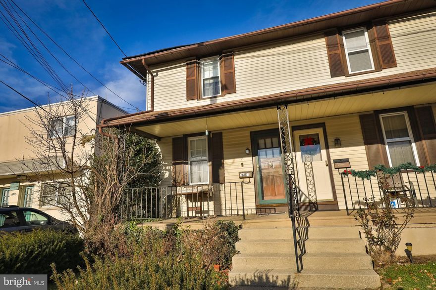 Great starter home in the heart of Wyndmoor.  Cute twin home with open front porch.  Living Room, Formal Dining Room, updated Kitchen with microwave and dishwasher, mudroom/laundry room with exit to level rear yard..  Three bedrooms and a tile hall bathroom.  Central Air and off street parking! Great location in Springfield Township School District and close to shopping and transportation.