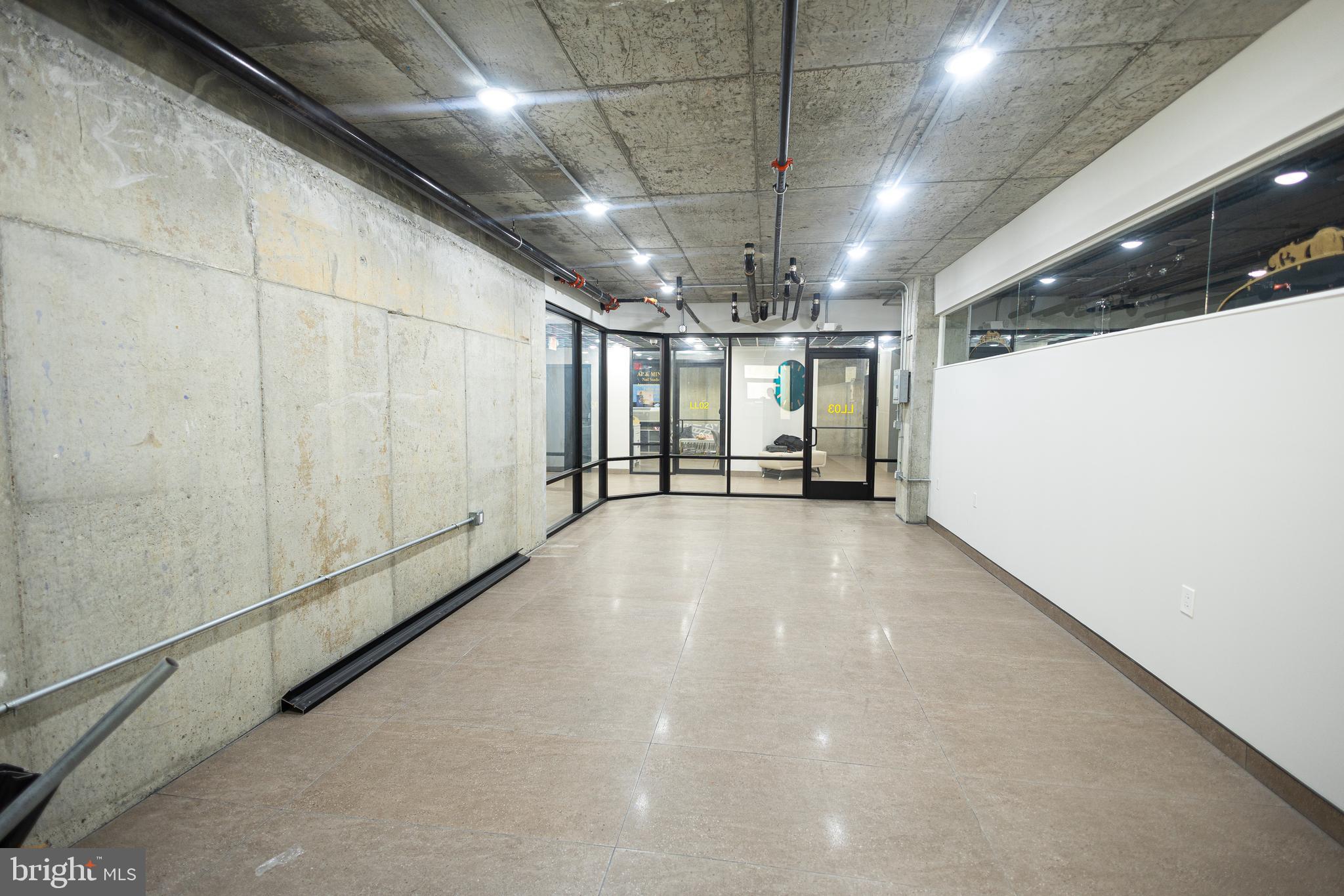 flex use, in the lower level of an apartment building. other uses are hair, nails, incubator or flex use, personal business, etc.
