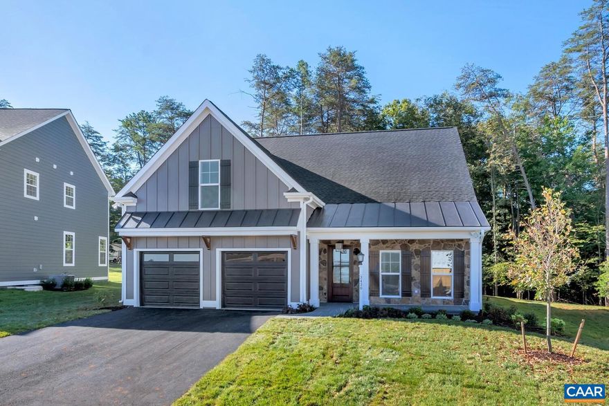 Introducing Galaxie Farm! Semi-custom homes minutes from Downtown, UVa, I-64, Wegmans, Monticello, Carters Mountain and so much more. The Chesapeake features a light-filled, open-concept kitchen and great room with vaulted ceiling, walk-in pantry, mud room, dedicated study, 3 bedrooms including a luxurious owner's suite on the main level! 2-car garage included. Quality features throughout including 2x6 exterior walls, R-19 insulation, Pella windows, custom Mahogany front door, wood shelving throughout, 16 SEER HVAC with separate zones for each floor, Tankless water heater with recirculating line and so much more. Each home is tested for energy efficiency and HERS Score. Want to make a change to the plans? On staff draftsman can adjust the plans to make the home just right for each buyer. Walkout basement homesites available.,Granite Counter,Wood Cabinets,Fireplace in Great Room