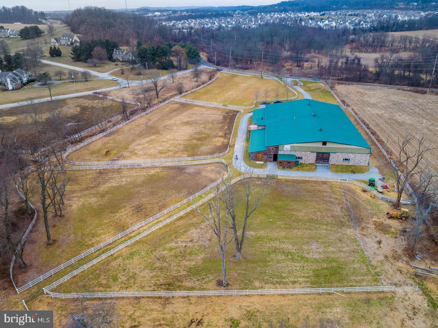 The state of the art equestrian center and barn with indoor arena at 500 Fellowship Rd. is now available as a standalone 9.5 acre parcel. Turn-key for equestrian use with 10 main stalls and 2-4 outdoor stalls. The property offers many possibilities at an undeniable location, sitting in a beautiful neighborhood between Rt. 401 and Rt. 100, close to the PA Turnpike. Owner has retired their horses and is looking to sell the property as-is to the right buyer. Owner would also be open to a long term ground lease for the entire property.
Please click the link for a virtual tour to see a preview for yourself.