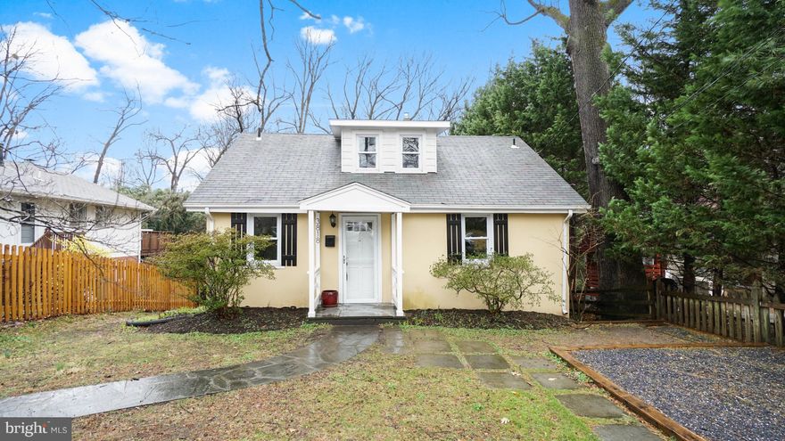 Charming & Bright 3 Bedroom, 2.5 Bath updated Cape: open floor plan; renovated kitchen w/ breakfast bar, stainless steel appliances, granite countertops, gas range; hardwood floors & deck off main level. Walk-out lower level Bed/Bath suite or, family room. Huge yard w/ shed & trail access to playgrounds. Fantastic location: walk to Starbucks, CVS, Safeway, restaurants; easy metro access, Costco..