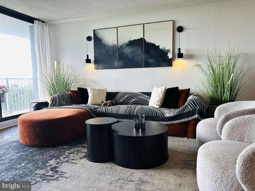 This move-in-ready 2 BR / 1.5 BA condo offers sweeping Philadelphia skyline and Schuylkill River views from a private full-width balcony. The modern kitchen features granite countertops, stainless-steel GE appliances, and custom cabinetry flowing into a bright living area with new laminate floors and floor-to-ceiling windows. Large primary suite with mirrored closets, in-unit washer/dryer, and abundant storage. Amenities include indoor/outdoor pools, fitness center, sauna, tennis and pickleball courts, 24-hr concierge & security, market, hair salon, and optional garage/assigned parking. Minutes to Fairmount Park, Kelly Drive, City Line Ave shopping, the Main Line, and Center City. All utilities—gas, electric, water, heat & A/C—are included in one monthly condo fee. Enjoy full-service Philadelphia condo living with skyline views, low maintenance, and resort-style comfort.