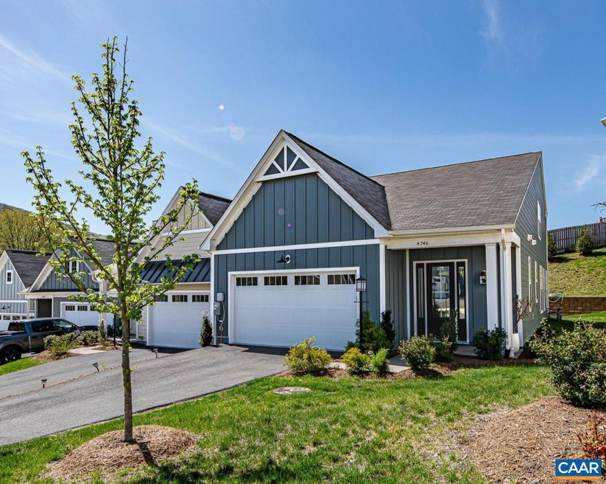 OPEN HOUSE Sun 5/10 from 1-3! Just minutes from Downtown Charlottesville, Spring Hill Village offers this (newly built in 2022) Main Level stunner! Light Filled upgraded end unit offers the perfect blend of low-maintenance living & thoughtful design. 3 Bedrooms 2.5 Bathrooms & open concept layout. Second level has spacious loft, 2 additional bedrooms and a full bathroom along with utility room & abundant storage w/ flexible living space. Some upgraded Features include: Impressive Gourmet Chef's Kitchen & tile backsplash, windows added to the great room, Oak Stairs & elegant knee wall instead of pickets. HVAC Zone Control & larger patio. Primary Suite custom cabinetry in walk in closet & elegant storage addition to the spa-like bathroom. Neighborhood amenities to enjoy include: dog park, tot park, fire-pit & walking paths :)  HOA includes: water/sewer/trash/lawncare, fertilizer, top soil, trimming & road maintenance.,Granite Counter,Maple Cabinets