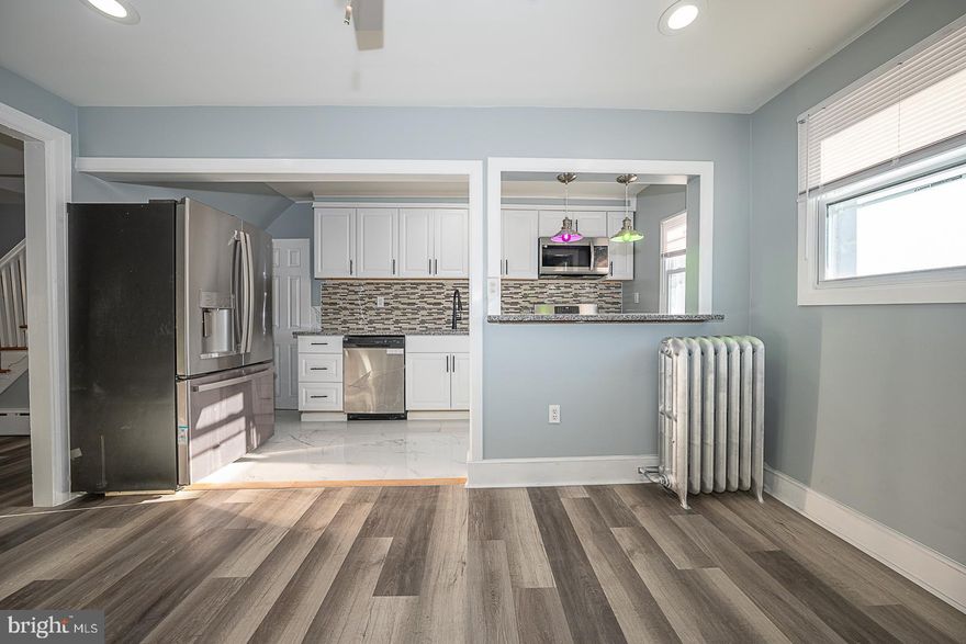 Welcome to 722 Copley Rd! This completely renovated house with all the new appliance is located in the Up coming area of Upper Darby, PA. You walk up steps to a nicely tiles close porch to the new floor living room to the dining and than a really gorgias renovated kitchen. There is a very nice powder room in the first floor also. In the second level you will find 3 nice size bedrooms with lots of closets and a really nice hall bathroom with skylight. You go to the fully finish walk out basement with a nice size bedroom and a bedroom or you can make it to a Men Kaveh with outside entrance. House is located close to public transportation, walking distance to groceries, shopping and many more. This house has very nice front yard for your summer garden . The house is vary easy to show. Make your appointment today!!!
