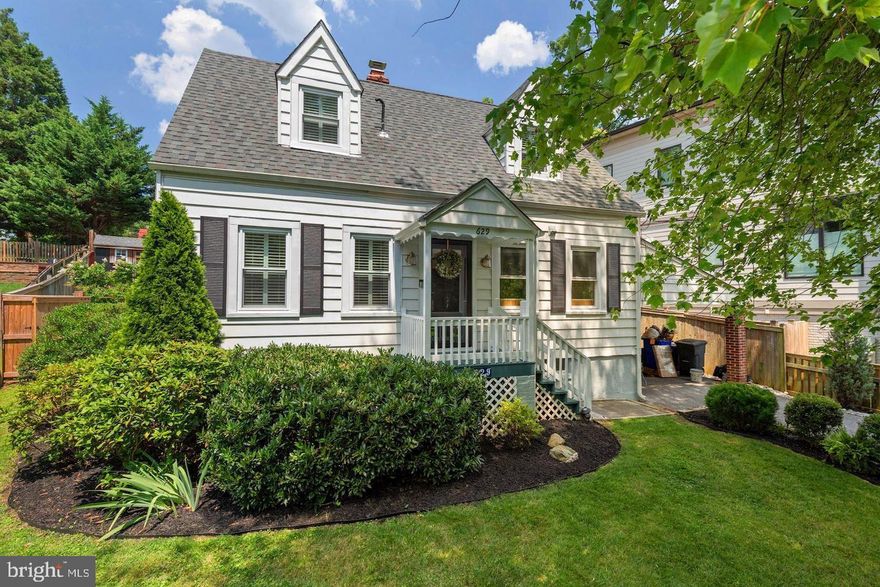Welcome home to 629 Potomac Ave. Nestled on a quiet, tree-lined street, this updated Cape Cod is truly a gem. The bright and airy first floor boasts refinished original hardwood floors and oversized windows encased with plantation shutters. The kitchen is clad in white cabinetry and subtle grey quartz countertops. The first-floor bedroom with an en-suite bath is tucked away in the rear of the home for added privacy.

Head upstairs to find the primary suite stretching the length of the home, featuring charming gabled ceilings, built-in shelving, and a cozy window seat—perfect for unwinding at the end of the day. The en-suite bath includes an oversized walk-in shower, marble floors, and quartz counters.

Downstairs, you’ll find a versatile bonus living space complete with a third bedroom and a spacious bathroom featuring a deep soaking tub and double vanities. Even laundry feels elevated in the updated laundry room with white cabinetry, quartz countertops, and floating shelves.

Step outside to a backyard designed for both relaxation and entertaining. Host summer BBQs on the upper patio or gather around the fire pit on the inviting lower patio, all while enjoying thoughtfully curated landscaping. The garden is a true highlight, featuring a stunning cherry blossom tree and a variety of perennial flowers that provide color and beauty throughout the seasons.

Recent improvements include: replaced insulation on top floor and in attic (2022); new water heater (2024); new AC condenser unit (2025); and new upper patio, sloped away from house (2026).

Ideally situated just moments from Downtown Silver Spring AND Takoma Park, this home offers the perfect balance of location convenience and tranquility. With easy access to the Takoma Metro, commuting and exploring the surrounding area couldn’t be easier. You won’t want to miss this one!