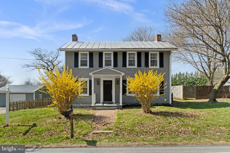 Welcome to 308 Clear Ridge Rd in Union Bridge. Originally built in 1850, this charming 3 bedroom, 1.5 bath Colonial offers over 1,800 square feet of living space and has been thoughtfully updated while preserving its historic character, including beautiful brick and newly refinished pine flooring.
A standout feature is the 24×24 detached garage, set on a concrete slab and equipped with multiple 110 outlets plus a 220 line that's ideal for projects, storage, or hobby use.
Situated on 1 acre, the property offers peaceful outdoor living, highlighted by a 14×14 rear patio that captures stunning sunset views across the open landscape.
Don’t miss this rare opportunity to own a unique, historic home filled with charm in Union Bridge.