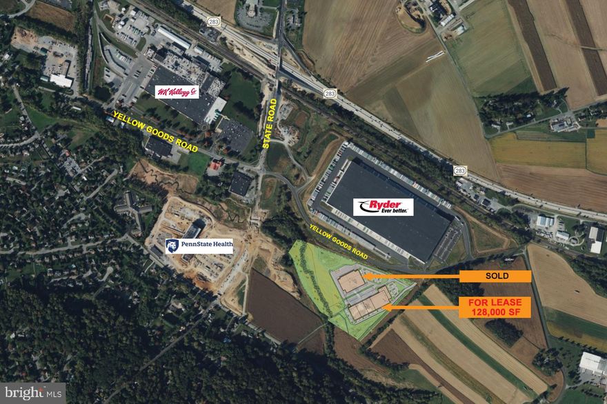 "To Be Built" industrial/flex space.  Landlord will consider a lease to a single tenant or alternative sized spaces larger than 17,333 SF.  This is a “10” location, directly at the newly improved State Road interchange next to Kellogg’s and Penn State Health Lancaster Medical Center at Route 283.  Immediate highway access to Lancaster, York and Harrisburg via Routes 283/30. Rt. 222 N to Reading/Allentown and the PA Turnpike.

First Industrial Flex Building to be built in Lancaster County in nearly a decade. Minimum 17,333 SF up to 128,000 SF.