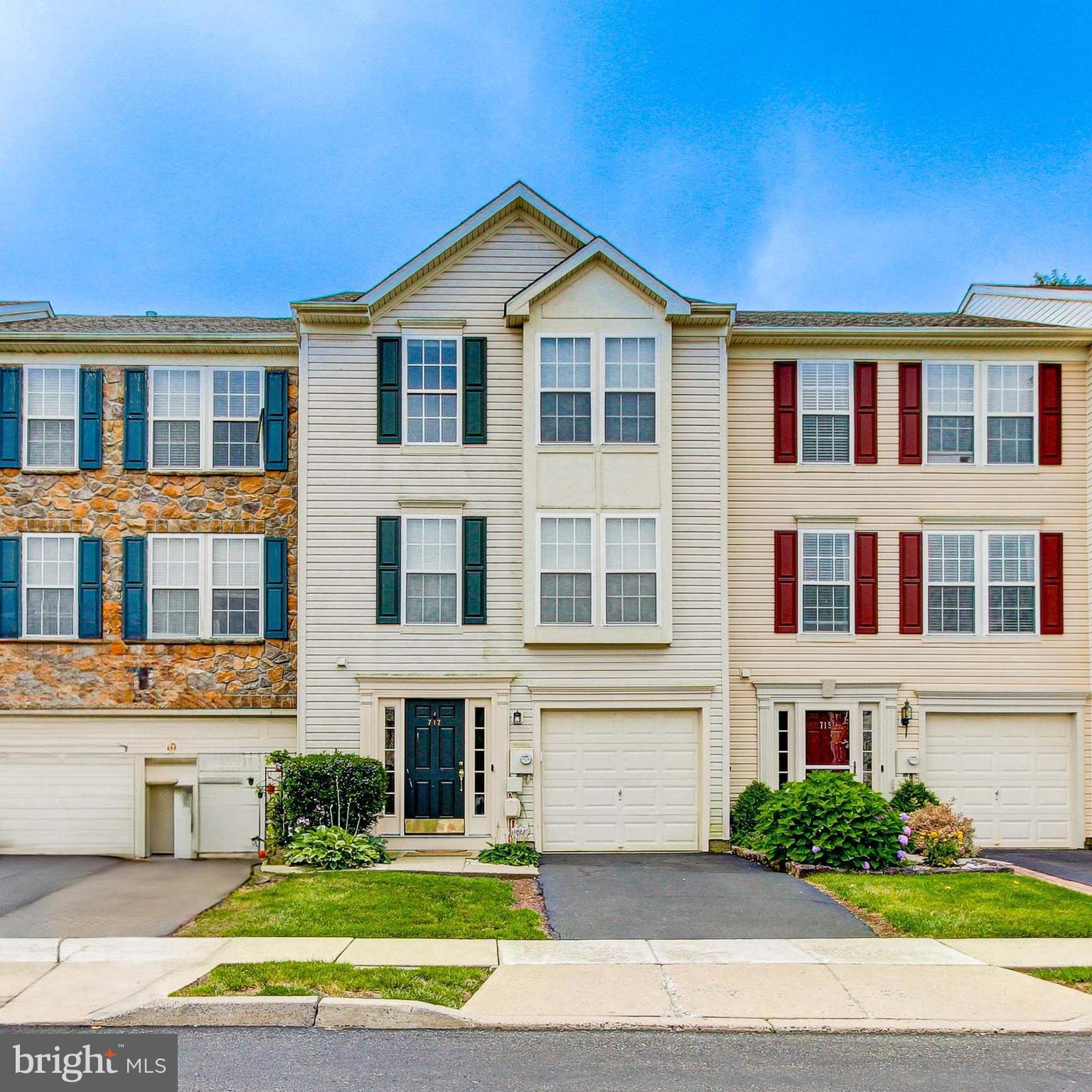 Spacious 4-Bedroom Townhome in Beaver Run Village – Quakertown, PA
Welcome to this beautifully maintained 4-bedroom, 2.5-bathroom townhome located in the desirable Beaver Run Village community of Quakertown. Thoughtfully designed across three levels, this home offers bright, open living spaces and modern features throughout.
The main living area is located on the second floor and features rich wood flooring that flows seamlessly through the kitchen, dining room, and living room. The kitchen is a chef’s delight, complete with a center island, marble countertops, stainless steel appliances, abundant cabinet space, and pendant lighting over the dining area. Sliding glass doors lead from the dining room to a large deck overlooking preserved open space—perfect for relaxing or entertaining outdoors.
On the first level, you’ll find a spacious family room with a cozy gas fireplace and a convenient half bathroom—an ideal space for movie nights, guests, or a home office.
The third floor hosts the primary suite, which includes a large bedroom, a walk-in closet, and a private bathroom with a soaking tub, stall shower, and double vanity. Two additional bedrooms, a full hall bathroom, and a conveniently located laundry area complete the upper level.
Located just minutes from Route 309, shopping centers, parks, and area amenities, this townhome offers the perfect combination of space, style, and convenience.
Don’t miss your chance to call this exceptional home yours—schedule your private tour today!