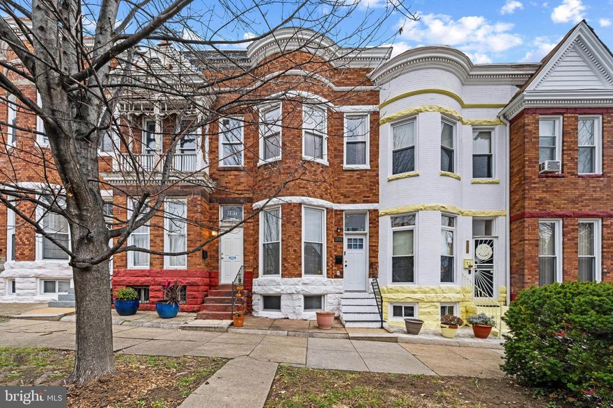 Welcome Home to this showstopper of a 3 bedrroms, 1.5 bath house! Located on the edge of historic Auchentoroly Terrace, and walking distance to Druid Hill Park, where you can walk right to some of the best hikes, oldest trees, and music and cultural festivals in town, and the Baltimore Zoo! This completely renovated Baltimore row home (2022) is custom designed and affordable for a new owner.  Step right in to enjoy the open floor plan and trayed ceilings, with a main floor powder room. The kitchen is designed for the "Chef" of the house with gorgeous stainless steel appliances, granite countertops and large cabinets. Walk out to a covered back patio, complete with sitting area, and head down to the fully fenced, private back yard to play in the sunlight, grow some plants and entertain guests. The fully finished lower level can be used as a bedroom, rehearsal space, play space, a shop, an office or just to hang out, or all of the above, because it's so big! Walkout from the fully finished basement, through a small mudroom/utility space, directly to the rear yard. The upper level has 3 nice sized bedrooms, each with a large closet built for the modern dweller. The owners' suite comes  with it's own private, covered balcony. The upper floor also boasts a main custom designed bath suite. This home has bluetooth surround sound throughout. Accessible to I83 and minutes from downtown, the I70, the Baltimore metro, you'll be centrally located to get where you're going in no time. This one you do not want to miss!