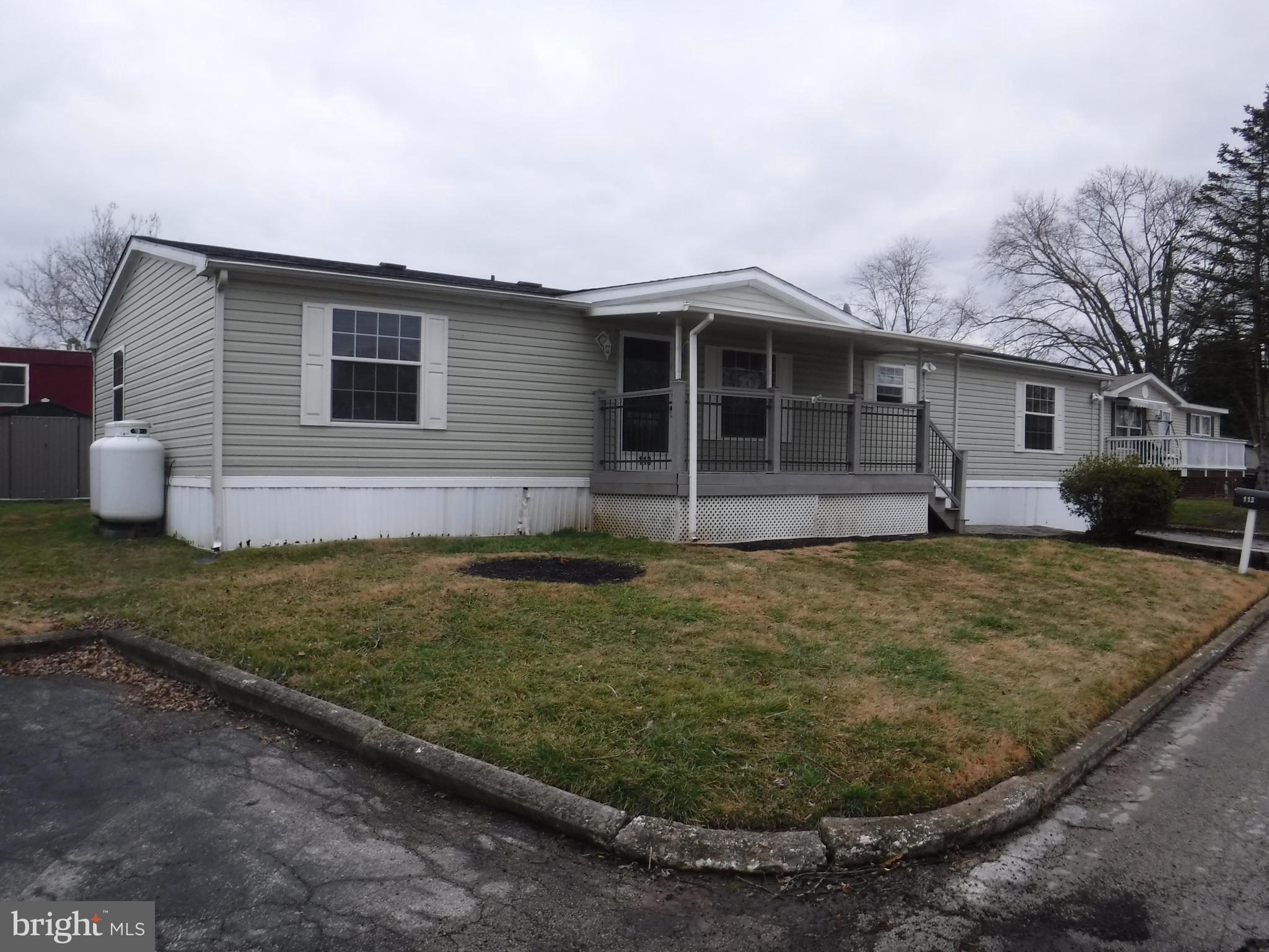 Welcome to 113 Whitley Drive! This manufactured home is ready for its new owners. One of the largest units in Valley Forge Mobile Home Park. Ground rent is approximately $804.00 per month. This 3 bedroom 2 full bath home has many upgraded features. As you approach, you will notice a large front covered porch which will allow you to relax on in the warmer weather. Features to this home include a large kitchen with island, oven, electric cooktop, and the abundance of cabinets. The dining room adjoining the kitchen is large enough to fit a full size table. Living Room has upgraded flooring and an abundance of windows to allow the natural light to come in. Next to the living room is the primary bedroom with an ensuite and down the hall are two additional bedrooms with a hall bath. There is a shed on the property. Close to Valley Forge Park with its nature trails, seconds away from 422, and King of Prussia. Make an Appointment today!