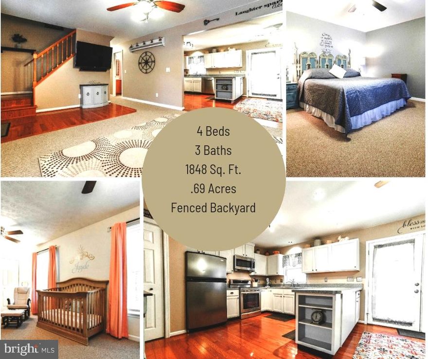 HOME IS MUCH LARGER THAN IT LOOKS!  You have to check out this amazing 4 bed 3 bath almost 2000sq ft home! Located in Tall Timbers (School districts: Piney Pt., Spring Ridge, Leonardtown.) This home features a welcome composite front porch leading you to the open concept 1st floor with hardwood flooring(entry/kitchen/dining) and durable Berber carpeting throughout the rest on the level.  Updated painted cabinets and stainless steel appliances in the kitchen provide a warm feeling waiting for your personalization.   Additionally on this level you will find a hall bathroom, oversized bedroom, and master suite.Upstairs boasts 2 large bedrooms with additional storage in dormers and yet another full sized bathroom.Relax on the back deck overlooking the fenced in backyard. Also an shed provided additional storage.