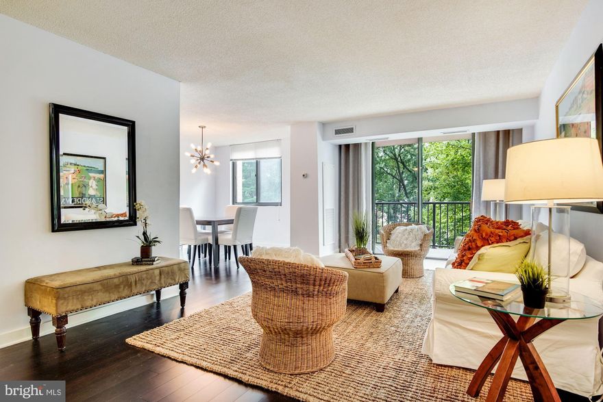 Exceptional sunny one bedroom, one full bath plus balcony & washer dryer in the unit. Redone kitchen and bath and beautiful hardwood floors make this unit shine. Ignore DOM, unit went under contract right away but buyers property didn't sell A terrific second opportunity for you!