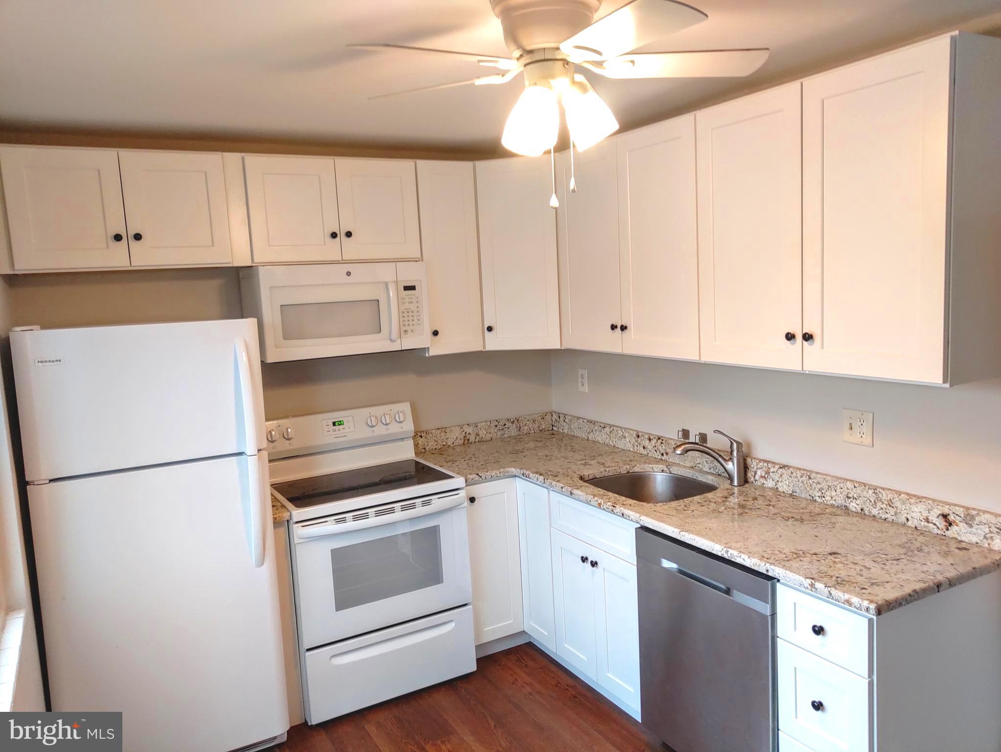 Rare opportunity to live in this newly updated FIRST FLOOR 1 Bedroom 1 Bathroom unit in the Pine Creek Condo Association, located walking distance from the Chalfont Regional Rail Station!   Features a large great room filled with light and a fresh neutral carpeting and paint throughout. The updated white kitchen  includes new cabinets, countertops and appliances, and fixtures.  Large coat closet for extra storage.  Continue into the bathroom that has an updated tub/shower, toilet, sink, and vanity!   The private bedroom is located at the end of the hall with plenty of space and a closet.  Plenty of available unassigned parking.   Coin/Debit Laundry in the lower level of the neighboring building.  New AC Unit.  New Multi Zone Heat.  
Located in the heart of Chalfont, enjoy the luxuries of living in a condo association that maintains snow, trash, exterior and common maintenance.  First month, last month and security deposit due upfront.  18+month lease.   No smoking or pets please. Tenant is responsible for electric and internet/cable. Landlord is responsible for Condo fees, water, sewer and trash.   Walking distance to the train station, OWowCow Ice Cream, Manhattan Bagel, Pop Inn! Restaurant and local parks.  Central Bucks School District.  Schedule your showing today; this completely renovated unit is a rare find