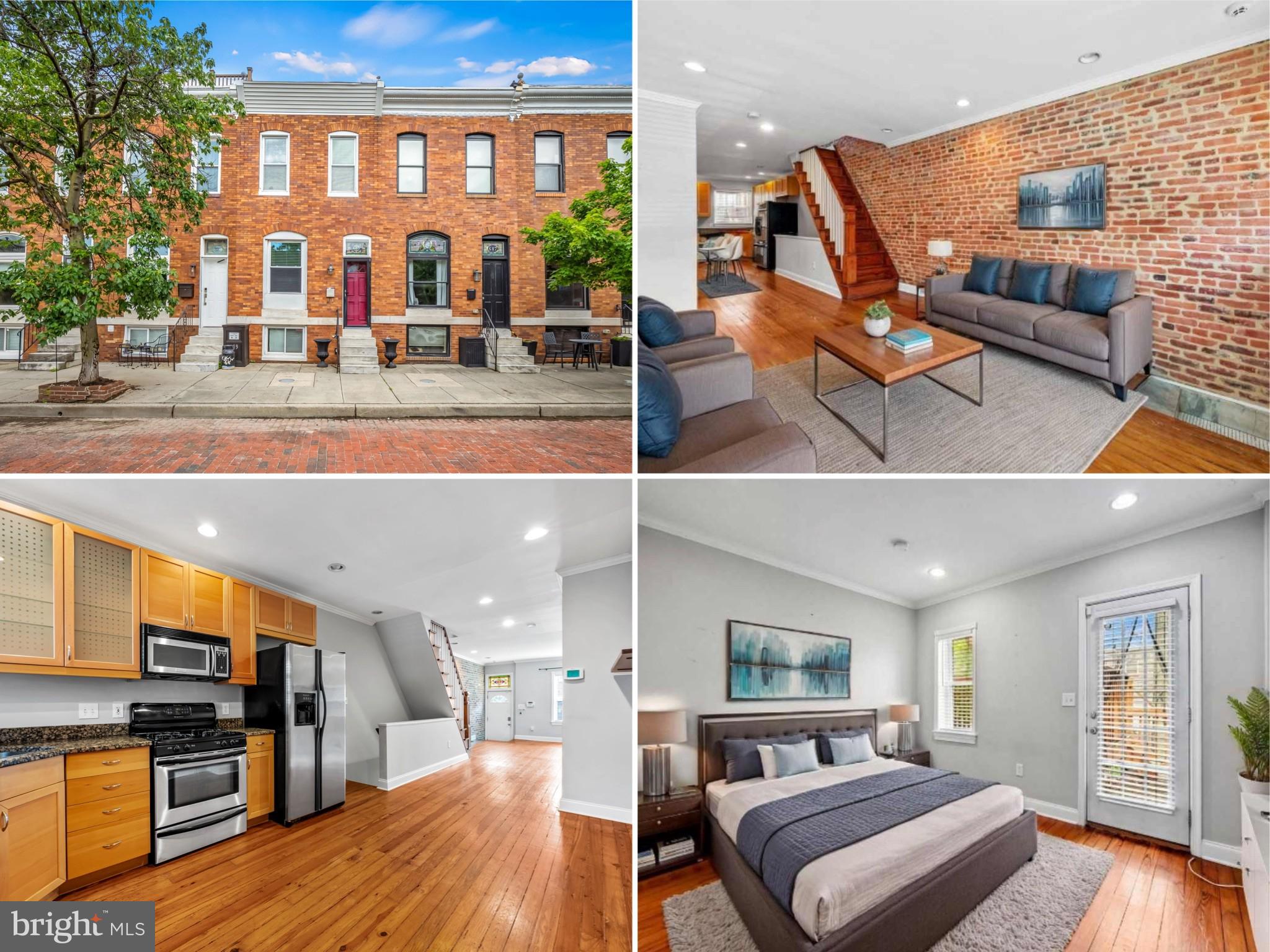 Welcome to 605 S Lakewood Ave, a charming 2-bed, 1.5 bath brick home in a prime Canton location—just steps from Patterson Park, the waterfront, shops, restaurants, and nightlife. The open main level features hardwood floors throughout, with a stylish kitchen offering granite counters, stainless steel appliances, and room for dining. Upstairs, you'll find two bedrooms and a full bath, while the finished lower level provides the perfect space to relax. Don’t miss the amazing rooftop deck with city views! Enjoy the best of city living with easy access to highways and nearby bike trails. virtual staging