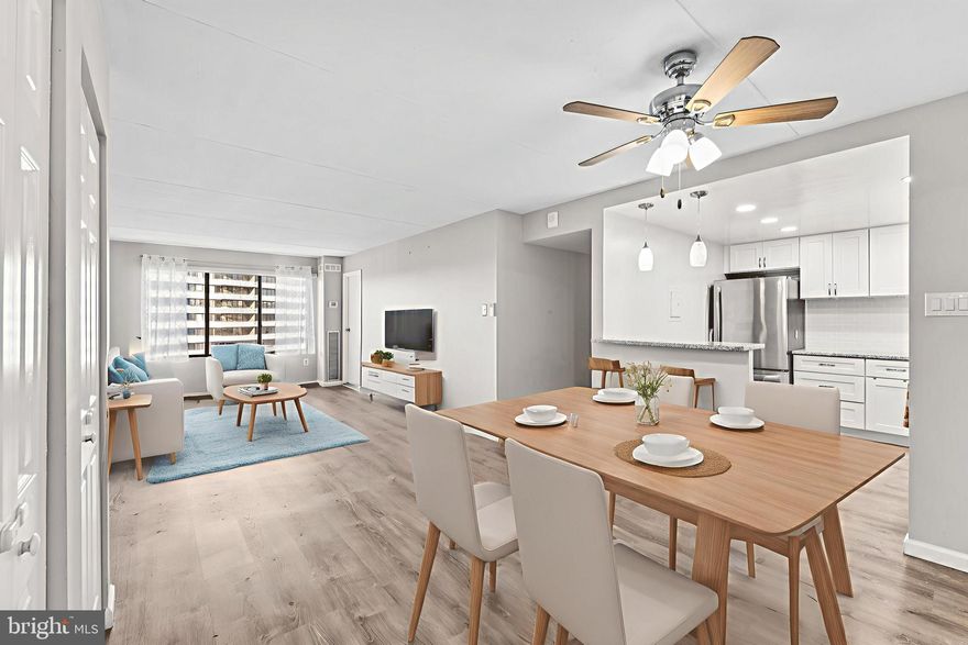 Elevate your lifestyle in this freshly updated 2-bedroom, 2-bath condo perched high on the 6th floor of The Sentinel at Landmark. Every detail has been thoughtfully improved from the fresh paint and new bedroom carpet to the upgraded kitchen featuring newer stainless-steel appliances (2019–2022), sleek under-cabinet lighting, and a touchless faucet that brings modern convenience to your fingertips.

Natural light pours through the living room’s wide windows, softened by automated Shangri blinds for seamless light control. Both bathrooms shine with 2022 upgrades​, new vanities, fixtures, faucets, enhanced lighting, and even a Bluetooth fan with speakers for your morning playlist.

The smart layout offers privacy and comfort, with two spacious bedrooms​, the primary featuring an ensuite bath and custom closet shelving. Step out to your private balcony, enjoy the ease of in-unit laundry, and park effortlessly with two included spaces.

Centrally located near I-395, I-495, and Old Town Alexandria, this home pairs everyday convenience with future promise as the West End development transforms the area by 2027. Whether you’re a first-time buyer or an investor seeking long-term value, this condo delivers both style and opportunity.