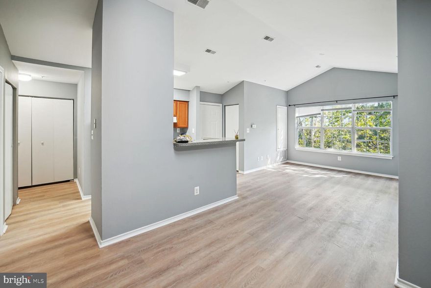 Behold, this beautiful sun-filled, top-floor Condo, ideally situated just minutes from abundant shopping, dining and entertainment at Rio Lakefront, Crown Plaza, Kentlands, and more, with super convenient access to I-270 commuter routes.
The spacious living and dining areas are enriched by brand new LVP flooring and enhanced by bright windows and high vaulted ceilings with skylights.
A generous bedroom with a wooded view is served by a well-appointed bathroom. 
The community offers an outdoor pool, tennis courts, fitness room, and an on-site manager.  This home includes in-unit laundry and 1 assigned parking space close to the entrance for your convenience.
Truly a fantastic place to live, don't miss it!
