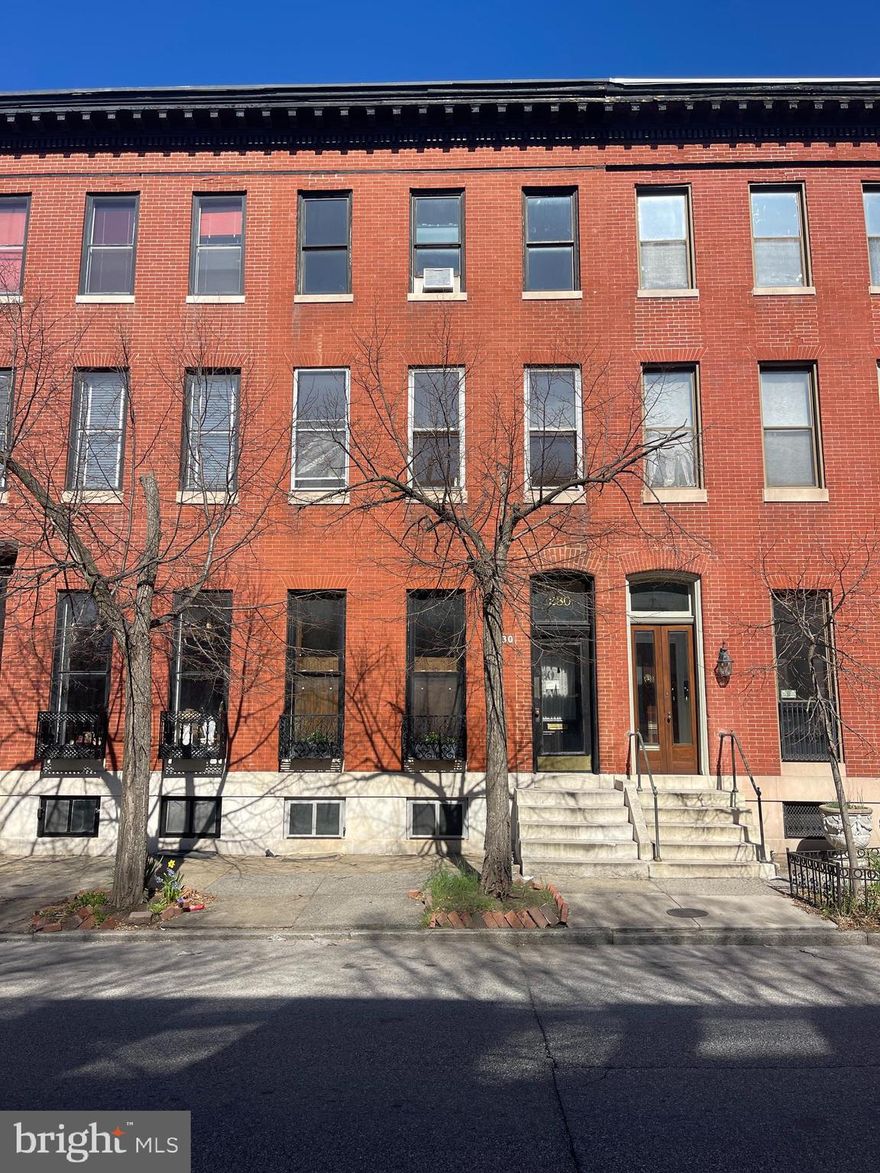 Bolton Hill Apartment available for rent immediately. 230 W. Lafayette Ave on the 2nd floor. Ideal location near MICA. Bright and sunny apartment available immediately. 2 Bedrooms, spacious living room, new kitchen and bath along with washer/dryer.  Quiet house with three apartments only three blocks to campus. Ideal for two roommates. Heat, gas for hot water, cooking and water are included in the rent. Owner required a 720 Minimum credit score. $40 non-refundable application fee required for all applicants.