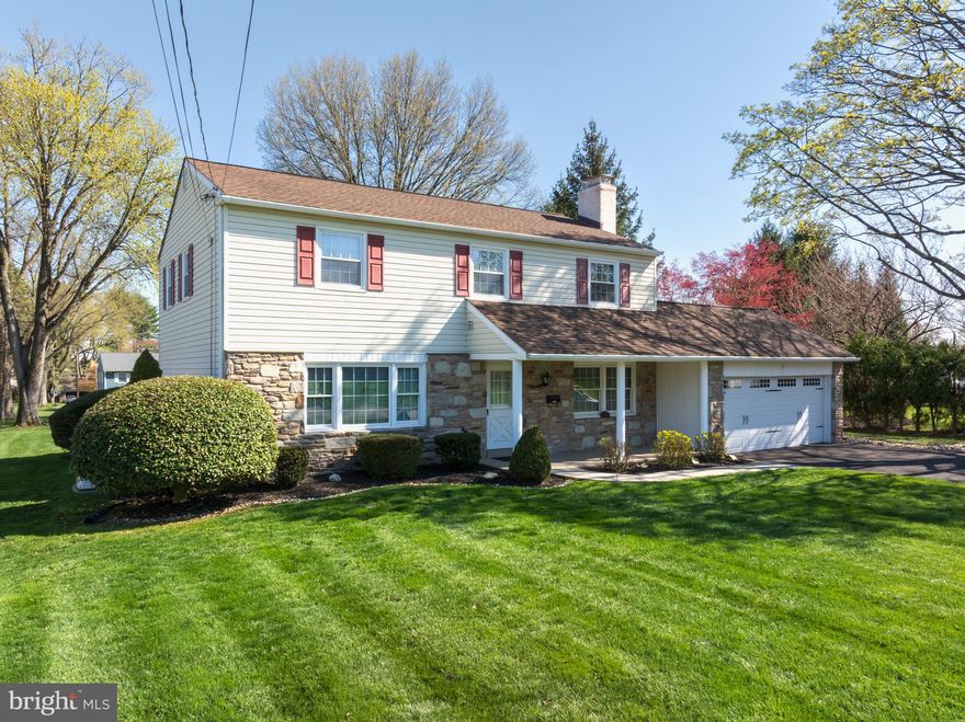 Proudly Offering This Amazing Upper Dublin Colonial In Highly Desirable Aidenn Lair. This Home Has Been Meticulously Maintained By The Original Owners, And Is Situated On A Beautiful Park Like Lot. Enjoy The Inviting Front Porch As Well As The Peaceful Covered Patio Overlooking Lovely Yard. Elegant Living Room Featuring Custom Crown Molding. Formal Dining Room With Tasteful Wainscoting.
Sunny Eat-Kitchen With Custom Cherry Cabinetry,Decorative Ceramic Backsplash, As Well As Double Sink Offering Panoramic Views . Fabulous Family Room With Gas Fireplace And Access to Covered Patio. First Floor Powder Room .Adjacent Laundry With Convenient Laundry Chute. Finished Lower Level Offers Large Retro Recreation Room Plus Abundant Additional Storage .  Generous Primary Bedroom Boasts  Walk In Closet  ,Private Bathroom With Upgraded Stall Shower .  Three Additional Nicely Appointed Bedrooms As Well As Hall Bath All Offering Comfortable Space and Generous  Closet Storage. Added Bonus A  Generac Generator Is  Included. Easy Walk to Jarretown Elementary And Pretty  Neighborhood Park and Tennis Courts.  Popular Georges Food Market ,Shoppes and Eateries Close By. Easy Access To 276.