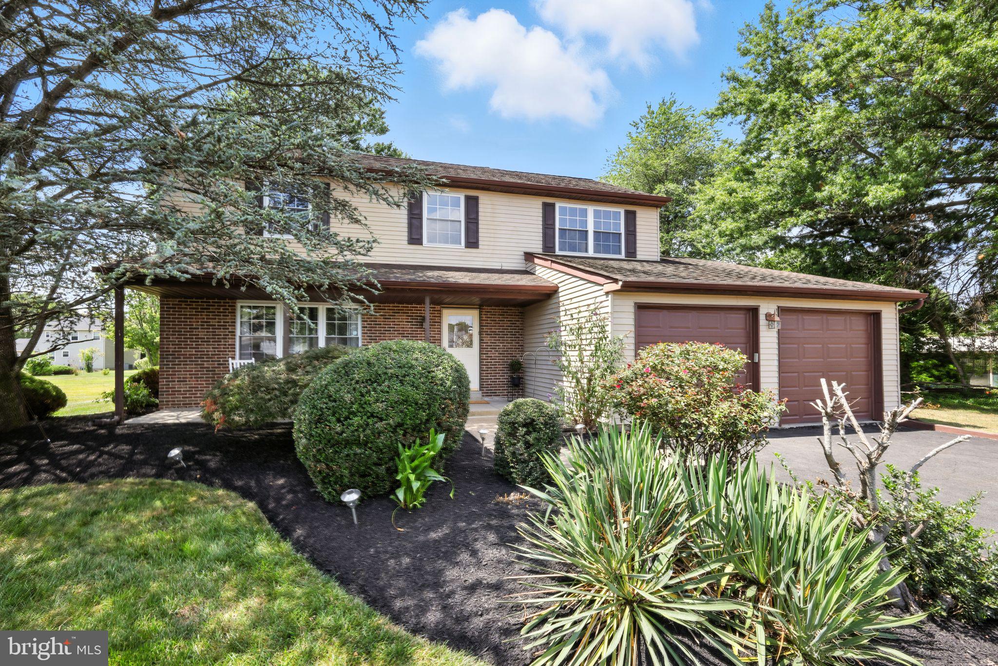 Welcome to this beautifully maintained 4-bedroom, 2.1-bath brick front colonial nestled on a picturesque lot in the desirable Oxford Glen community. Warm, inviting, this home offers thoughtfully updated features and a spacious, flowing layout ideal for both everyday living and entertaining. The main level welcomes you with a spacious entry that leads to bright and airy formal living and dining rooms. The heart of the home is the beautifully updated kitchen, showcasing white cabinetry, stone countertops, and stainless-steel appliances. The kitchen opens seamlessly to the family room and provides access to a raised deck—perfect for outdoor dining, play, and entertaining. A convenient hallway leads to the powder room, laundry area, and an attached 2-car garage. Upstairs, you'll find a spacious primary suite complete with a full bath and a walk-in closet. Finishing the 2nd floor are three well-sized bedrooms and a hall bath, all with luxury vinyl plank flooring for a modern and durable touch. The roof and windows have been replaced, offering peace of mind. Lovingly cared for by the current owner, this home truly shines inside and out. Ideally located just minutes from shopping, dining, and recreation in Newtown and Yardley, with easy access to major highways and train lines for commuting to Philadelphia, Princeton, or New York City. This is a home you’ll love!