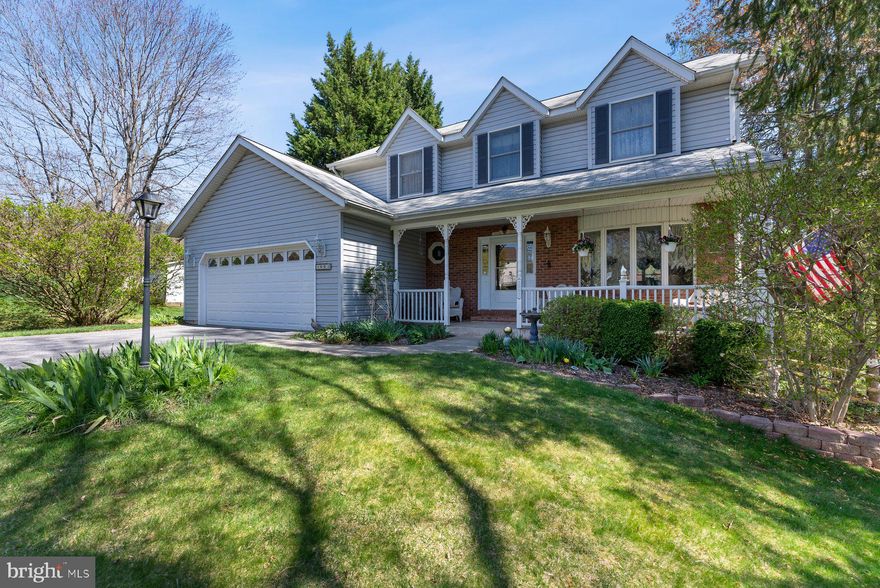 A classic 4BR/2.5BA Colonial with tons of curb appeal and maintained landscaping is located in the quiet neighborhood of Harvest Farms.  Park in the double wide driveway outside your two-car garage and make your way to the covered front porch of your new home.  Step into a spacious entry hall with a two story view of the second floor landing beaming with natural light, and crown moldings throughout.  The main floor features a spacious formal living room, a large formal dining room with chair railings, a rustic designed half bath, and an open concept family room and kitchen.  The family room features a propane-burning fireplace surrounded by a brick hearth. The sunny breakfast nook is just steps from the kitchen featuring plenty of cabinets, beautiful granite countertops with a tiled backsplash, an island ideal when prepping meals, and a double sink with a raised breakfast bar offering seating for four.  The second floor offers three sizable secondary bedrooms all with vaulted ceiling, a full bath, and an owners suite.  The primary features a vaulted ceiling, a large walk-in closet and a private en suite featuring a deep soaking tub and walk-in shower.  The lower level is finished offering additional living space featuring a large den, an office, storage, laundry, and sliding doors to the split rail fenced yard. From the family room on the main floor step out onto a large deck with a hot tub that overlooks a spectacular yard filled with green space, adult trees, and backs up to a pond. This home is move-in ready with so much to offer new homeowners and is located in close proximity to shopping, restaurants, and commuter routes. 

All offers will be submitted to the Seller as they come in - Seller may choose to accept an offer at any time or choose to set an offer deadline. Being sold As-Is.