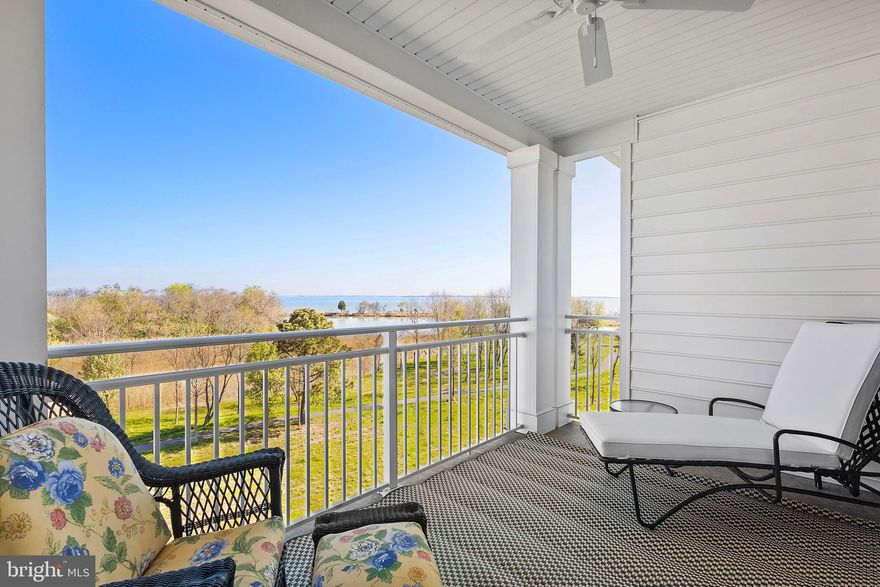 Rare penthouse unit with year-round water views perfectly positioned to capture stunning sunrises every morning. This home has been owned and meticulously maintained by the original owner who spared no expense and opted for every builder upgrade that was offered, over $60,000.00 in options. The open concept design seamlessly connects the living room, dining area, and kitchen areas, all enhanced by expansive windows letting in an abundant amount of natural light.  Experience resort style living in the highly sought after Four Seasons at Kent Island, a premier 55+ waterfront community.  Residents enjoy access to world class amenities, including indoor and outdoor pools, walking trails, a Chester River pier. Ideally located just minutes from waterfront dining, shopping, and the Chesapeake Bay Bridge, this home offers the perfect blend of relaxation, convenience and low maintenance living at its finest. Additional interior photos coming soon!