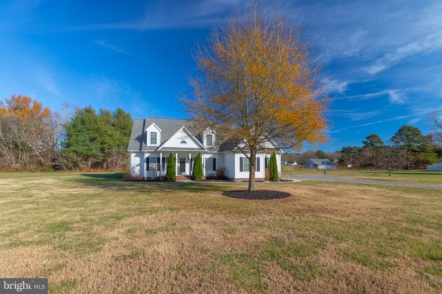 LOCATION LOCATION LOCATION! Beautiful home centrally located between Berlin and Ocean City on 2.5 acres of cleared land perfect space for a pool and or pole barn. NO CITY TAXES OR HOA fees. Beracah built home  with an amazing floor plan. First floor master bedroom with ensuite bath, and a second first floor bedroom and full bath . Separate dining room and large open living room with wood burning fireplace, screened in rear porch and a half bath complete the first floor. Upstairs features two huge bedrooms, office and another full bath. You can not beat this location and very efficient home.  One mile to Stephen Decatur Schools.  Centrally located to Ocean City, Assateague Island and Historic Berlin all just minutes away!