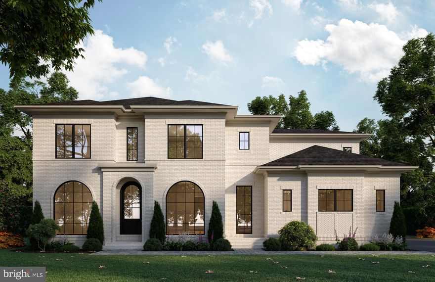 Cherry Hill Custom Homes presents this beautiful all-brick transitional design currently under construction in Potomac Hills. This home features 5 bedrooms, 5 full bathrooms, and 3 powder rooms with 5,850 square feet of finished living space over three levels and a three-car attached garage. The main level includes 10ft ceilings, gorgeous wide-plank engineered white oak wood floors, a beautiful gourmet kitchen with frame-less custom cabinetry and quartz countertops and a rear prep kitchen/pantry. The kitchen connects to a great room with coffered ceiling and gas fireplace with tile surround and a spacious breakfast nook overlooking the backyard. Through the butler's pantry is an elegant formal dining room with abundant natural light. The over-sized rear screened porch with vaulted ceiling, flagstone flooring, and gas fireplace with stone surround steals the show. A private study, and mudroom with built-in cubbies complete the main level living spaces. The upper level is highlighted by a luxurious primary suite with gas fireplace and spacious dual walk-in closets with built-ins, a spa-like bathroom with heated floors, double vanities, stand-alone soaking tub, and heavy glass enclosed shower. The lower level includes a recreation room with walk behind wet bar, a large exercise room with rubber flooring, an additional en-suite bedroom, and a separate powder room. This home has a built-in elevator shaft for optional conversion. Convenient to Chesterbrook Swim and Tennis Club, Chesterbrook Shopping Center, and Chesterbrook ES/ Longfellow MS/ McLean HS. Delivery October 2025. Interior photos are from another home recently built by Cherry Hill Custom Homes.