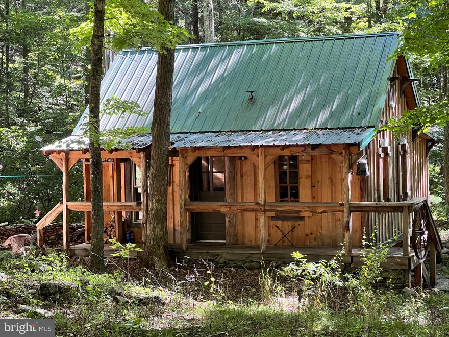 Perfect cabin in the middle of National Forest with native trout stream view from bedroom windows!  Hunt, fish, hike to your heart's delight! Less than two miles to paved county road, Very private yet super easy access! Bring your hiking boots, fishing pole, mountain bike,  rifle,  ATV!! You're not going to want to leave this place! Follow the US Forest Service road through the woods,  across the stream, all the way to the top of the Shenandoah Mountain and beyond! Fall asleep to the sound of Rough Run just a few feet away! Invite your friends to camp on the level  acreage across from cabin with their own fire pit and outhouse! Every outdoor person's dream - to have a place in the middle of the National Forest on a native trout stream! Come on now! (Rough-ins and instant hot water heater are installed and ready for a shower and bathroom sink. This is off-grid living. No cell phone, internet or electric or well.. Cabin is wired for your propane or gas generator) Stream is presently almost dry during this drought.