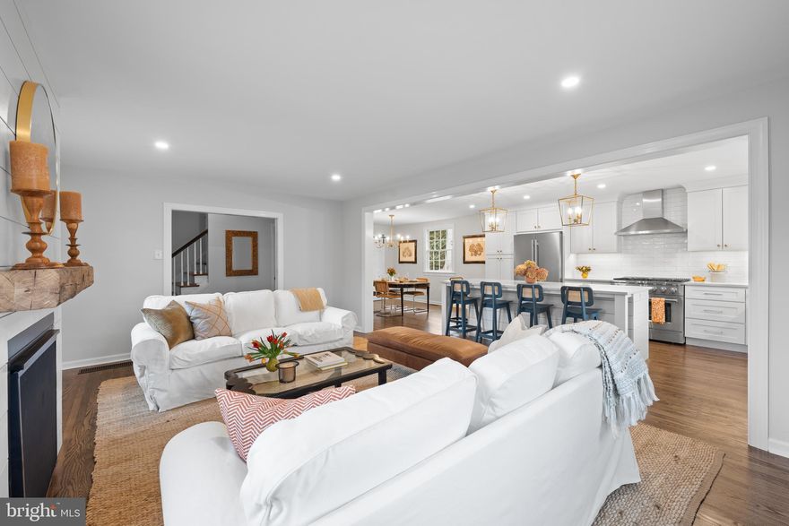 Finished basement pictures to be added. Home Inspection completed 2/2/2023. Attached in document section.
Stunning, renovated, 5-bedroom, Radnor Township home on a FABULOUS lot! This 5 bedroom GEM, in one of the most coveted neighborhoods in Radnor, has 2 brand new full baths, a powder room, finished basement, 2 fireplaces and 2 car garage. This completely updated, move-in ready house sits in the very center of Philadelphia’s Main Line. Located in Bryn Mawr, this ultra-convenient location is sure to please, close to Starbucks, restaurants and the train. This home sits within a wonderful and very welcoming, walkable neighborhood called Beaupre and the soon to be renovated, Award Winning, Ithan Elementary School. 

As soon as you walk in the front door, you will be awed by the fresh and current finishes, the beautiful light filled rooms and the newly installed hardwood floors. Enter the foyer and to your left is a large coat closet, and to the right is 1 of 2 family rooms. Your eye is immediately drawn to the new gas fireplace adorned with shiplap and a reclaimed wood mantle. The family room opens up to the new gourmet kitchen with a 9 foot island that comfortably seats five. The kitchen has been designed with timeless finishes such as white shaker style cabinets, quartz countertops and a subway tile backsplash along with new professional grade appliances including a 36” six burner gas range, a built-in microwave drawer and under-counter dual zone beverage fridge. The open dining room creates a fabulous layout for entertaining. Take two steps down into the cozy den, with a wood burning fireplace and sliding doors to the outdoor brick patio.  Walk past the updated powder room into the enormous second family room, further expanding the living space.
The two car garage enters into the large mudroom with laundry and sink, along with bench, cubbies and hooks. Strategically placed, the mudroom allows easy access to the garage.
Upstairs you will find all 5 bedrooms and 2 full baths, along with an ample storage closet. The Main bedroom suite has it all!  A newly integrated, large walk-in closet, big enough for two, as well as a brand new bathroom with a spacious walk-in shower, double vanity with marble countertop and a porcelain tile floor. On this level, you will also find the additional 4 bedrooms and a completely redone, large hall bath with a linen closet, double vanity and tub with great sunlight and a view of the private side yard. 
Finally, the fully finished basement, with new wall to wall carpeting, provides yet another gathering space for large groups.  There are two additional large storage closets, including easy access to all the utilities.  
If you are looking for a centrally located, beautifully renovated home in Bryn Mawr with Radnor Schools, it doesn’t get any better than this. Enjoy the peace of mind of having a brand new 2 zone HVAC system, a new hot water heater, and all new plumbing while relaxing in your comfortable newly updated home.  When you are not outside enjoying your park-like property, you can walk to the recently redone Clem Macrone park to play tennis, pickle ball or basketball,  take a quick ride to dinner at The Pullman or jog through the quiet streets of Beaupre.  This 5 bedroom home has been fully remodeled and professionally designed with so much style, you won’t have to do a thing.