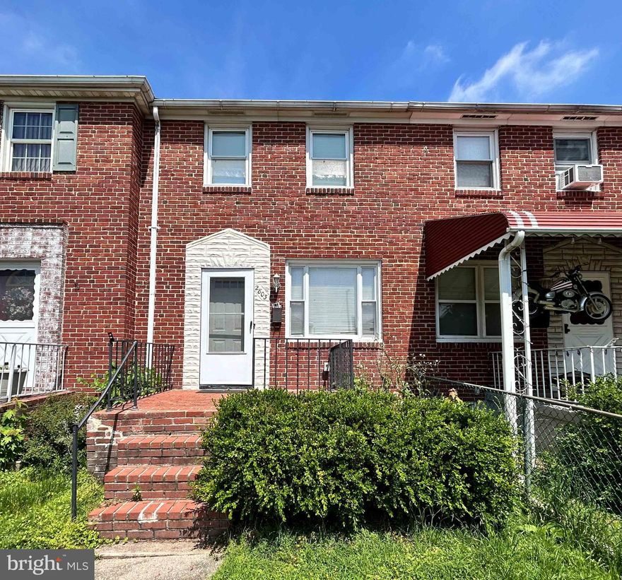 List price is Opening Bid At The Online Only Auction Sale. Bidding begins Saturday, June 8th and ends Thursday, June 13th, 2024 at 12:00 PM. Brick Townhouse in the "Dundalk" Neighborhood of Baltimore County. Ideal For Homeowner Or Rent Ready! This brick townhouse offers 1,120± total square feet of living space, featuring 2 bedrooms, 2 full baths, and a finished lower level. The main level of the home includes a living room, dining room, a kitchen, and an enclosed back porch. The upper level includes 2 bedrooms and 1 full bath. The lower level of the home is finished and includes a large recreation room, a full bath, and a storage/laundry/utility room. The basement has a walk-up steps to the backyard. Features include wood floors throughout, Forced air heat and central air conditioning. Parking pad in the rear. Close to schools, shopping, and I-695.