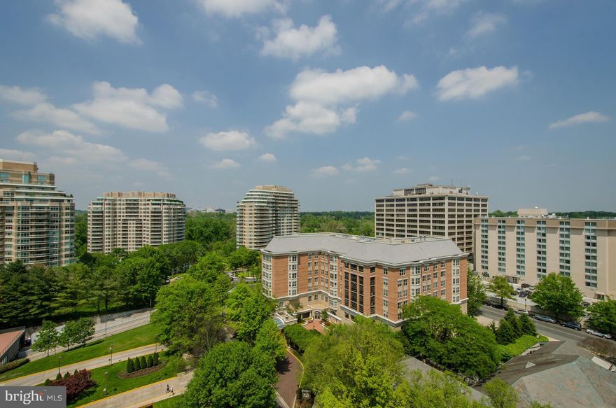 WHAT A GORGEOUS VIEW!! Beautif.maintained+updated large CORNER UNIT at the Willoughby on 22nd floor w/balcony. Renov.Kitchen w/stainless steel appl.,granite counter tops, cherry wood cabinets, updated Master BA +Hall BA. Most likely hardwood floors under carpets in LR/DR.Ideal location to elevator of short hallway. Garage space conveys. Common storage area + Laundry on same floor.