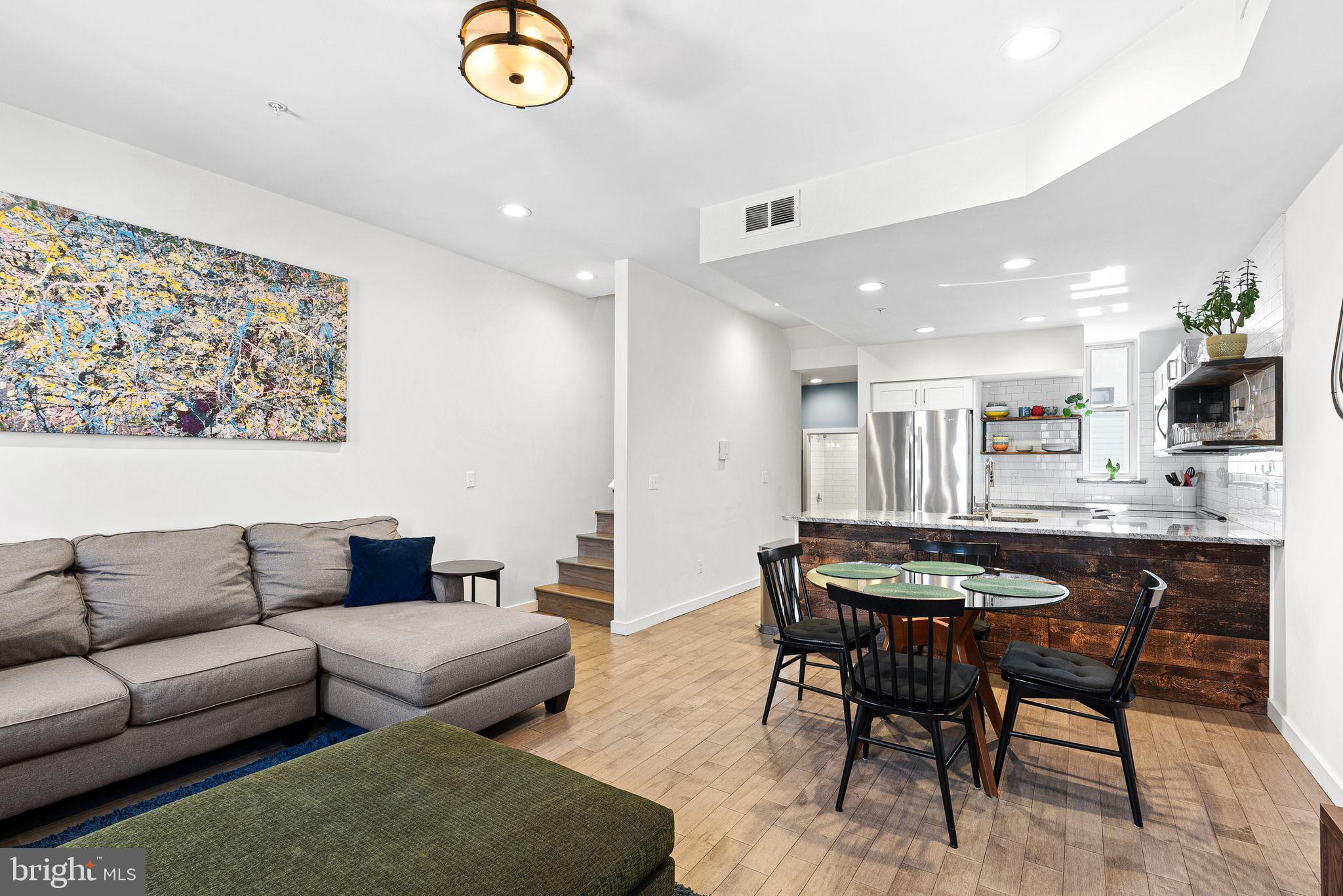 Seller Now offering a $10k credit for a rate buy down, 1st year mortgage *$2,258/mo. Welcome to 1734 Wylie Street, Unit 2—a spacious and stylish 3-bedroom, 3-bathroom bi-level condo in the heart of Francisville. Situated on the second and third floors of a well-maintained building, this home offers a thoughtfully designed layout, modern finishes, and a private roof deck with breathtaking skyline views.
Originally renovated in 2017, this home features hardwood floors throughout and an inviting open floor plan. The main level boasts a sleek kitchen with granite countertops and stainless steel appliances, seamlessly flowing into the dining and living areas—perfect for entertaining or relaxing. A full bathroom and a versatile bedroom—ideal for guests or a home office—complete this floor.
Upstairs, you'll find two spacious bedrooms, each with its own en suite bathroom. The primary suite offers double closets for ample storage, while a convenient laundry closet with a washer, dryer, and additional storage makes everyday living a breeze.
Atop it all, your private roof deck awaits—an urban oasis with panoramic Center City views. Outlets and a water line add to the deck’s functionality, making it the perfect spot for hosting gatherings or enjoying peaceful mornings.
A tax abatement through 2027 adds even more value to this incredible home.
Located in Francisville, this vibrant neighborhood offers a mix of charming local spots and big-city conveniences. Enjoy Fairmount Avenue’s hotspots like Tela’s Market & Kitchen and Bar Hygge, or explore Broad Street’s attractions, including The MET Philadelphia and the historic Divine Lorraine, home to cafes, restaurants, and nightlife. Francisville Playground & Rec Center, featuring the neighborhood’s beloved pool, is just around the corner. Plus, with easy access to public transit, commuting is effortless.
Don’t miss this exceptional opportunity to own a modern, move-in-ready home in one of Philly’s most dynamic neighborhoods! *Your mortgage payment depends on many factors. Please reach out for more details.