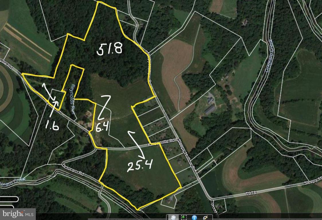 25.4 acres. Not in Ag Preservation. Many possibilities. *This was originally listed for $1,300,000 for 85.22 acres. 25.4 acres was sold for $425,000. Contingent upon subdivision.