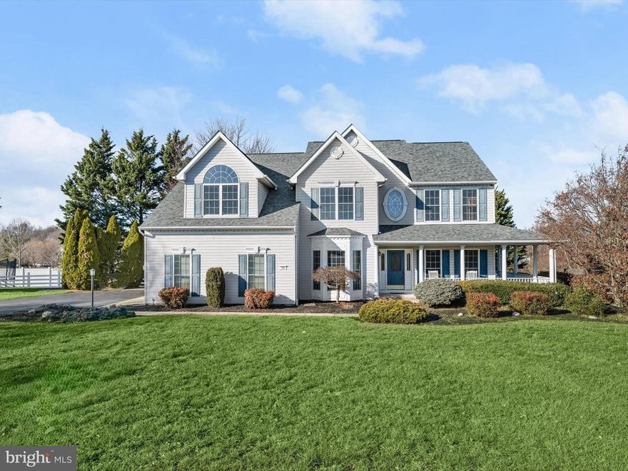 Nestled in the sought-after community of Maxa Meadows in Forest Hill, this gorgeous colonial offers timeless elegance and modern comfort. Hardwood floors, classic moldings, and stately columns create a warm and inviting ambiance throughout the home. The living and dining rooms provide the perfect setting for entertaining family and friends, while the two-story family room, anchored by a cozy fireplace, offers a stunning focal point for everyday living. The eat-in kitchen is a chef’s dream, boasting ample cabinetry, sleek stainless steel appliances, a center island with a breakfast bar, a pantry, and a convenient planning station. It seamlessly flows into an expansive breakfast room, which provides direct access to the deck and fenced backyard. Completing the main level are a light-filled bedroom, renovated full bath, laundry room, and access to the attached two-car garage. The primary bedroom is a true retreat, adorned with cathedral ceilings,  sitting room, walk-in closet, an additional closet, and an en-suite bath featuring separate vanities, a soaking tub, and a glass-enclosed shower. An additional en-suite bedroom, two more bedrooms, and a dual-entry full bath complete the upper level. The lower level offers a spacious game room and an expansive storage area, ideal for all your needs. Situated on a generous 1.19-acre lot, the outdoor space includes a fenced backyard, deck, gazebo, patio, and plenty of room for relaxation and recreation. This home truly has it all!