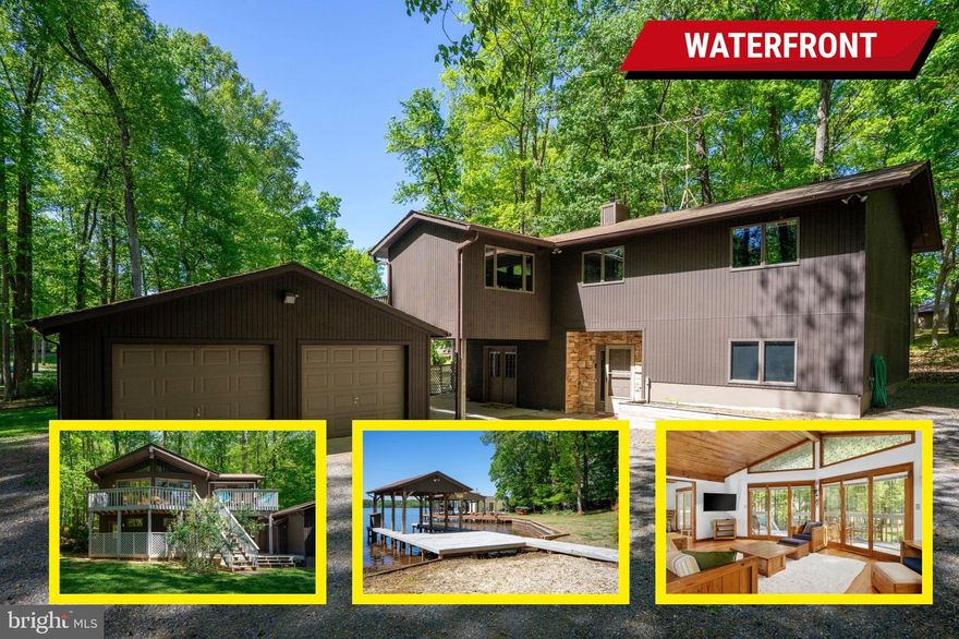 The Only Lake Anna Community with Access to Both Sides of the Lake - and This Home Has Its Own Private Waterfront Too.

Both Waters Estates is the only community at Lake Anna where residents can access both the public and private sides of the lake,  and 141 Becky Court puts you right in the middle of it all. Situated on the private side with approximately 50 feet of your own waterfront on a tranquil cove, this 4-bedroom, 2-bath home delivers the rare combination of personal waterfront, a covered single-slip boathouse, a community boat slip on the private side (slip #8), and boat ramp access to both sides of the lake. There is simply no other property at Lake Anna that checks all of these boxes.

Set on a level 0.92-acre lot with mature privacy landscaping, the home's layout is thoughtful and fun, perfectly suited for both family getaways and short-term rental success. The main level welcomes you with two bedrooms (one flexible as an office or bonus room), a full bath, laundry, and a foyer with a beautiful statement rock wall. Upstairs, an open kitchen, dining, and living area is filled with natural light and anchored by wide windows framing lake views and a wood-burning stove , the kind of room where evenings feel timeless. A wet bar, hardwood floors, serene nautical accents, and built-in storage throughout complete the picture. The fan-favorite bunk room is a sleepover magnet. Step out to the private deck for unobstructed water and nature views with room to lounge, dine, and grill.

Outside, privacy abounds: a secluded driveway with additional gravel parking, an oversized insulated 2-car garage, two storage sheds, and a yard play area round out a property that functions as well as it feels.

This home has documented STR performance, it earns. Furniture conveys, high-speed internet is available, and the community offers a private beach, picnic pavilion, and boat ramps on both sides of the lake. Move-in ready or revenue-ready from day one.

Schedule your private showing today.