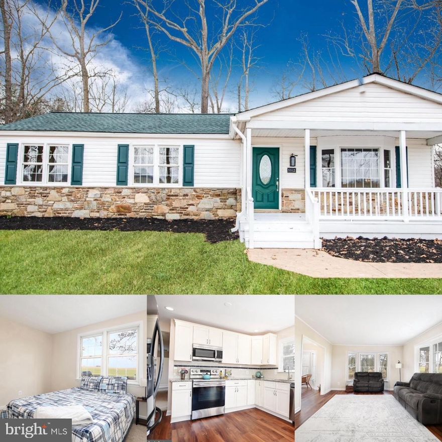 This home qualifies for 100% financing! Get away from it all in Northern Harford county! This rancher sits on 1 acre with plenty of trees and calming peace and quiet. Updated and just now brought to you, 5312 boasts 3 bedrooms, 2 full baths. The main level hosts 3 bedrooms, 1 full bath, while the basement has 1 full bathroom and  space for an office, media room, game room, workout space, extra storage- it's all up to you! Brand NEW roof and gutters October 2022! The kitchen has been accented with beautiful new cabinets with soft close, new countertops, new stove, microwave, and refrigerator with ice maker. New light fixtures/paint/flooring through this entire home. The exterior of this property has been refreshed as well with a nice, soft white vinyl siding, accented with stone on the lower portion. A perfect combination! This is country coziness at its most tranquil as you relax on your back porch and listen to nature, maybe spy a few deer. The rolling hills surrounding the property exhibit beautiful colors of different crops you can sit back and watch grow. Peace and relaxation are calling you to your new home. Come see today and enjoy this charming space! Property Approved for 100% financing with USDA loan standards met.