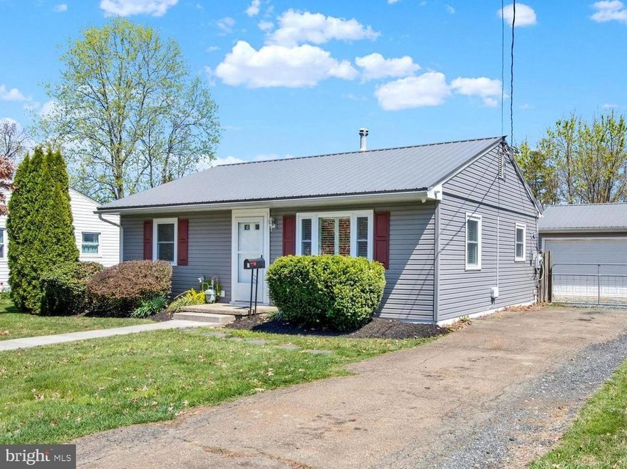 Extensively updated where it counts, this 2-bedroom, 1-bath home has seen numerous major improvements in recent years, including a new roof (2022), HVAC system (2023), windows (2023), siding (2023), updated bathroom with new shower and toilet (2023), as well as a new water heater (2022) all offering peace of mind on the home’s core systems. Inside hardwood floors, a bright living room with bay windows and plantation shutters, and a functional layout create a comfortable living space. Kitchen appliances, including refrigerator and washer/dryer, were replaced in 2022. The generously sized laundry area is conveniently positioned off the kitchen, offering flexibility for future kitchen expansion or reconfiguration. The exterior includes a fenced backyard with shed and large concrete patio ideal for entertaining or relaxing evenings. The standout backyard feature is the oversized 20x24 detached 2-car garage (20x24) built in 2019. The garage includes heating, air conditioning, electric, 9-foot clearance, and a 16x8 side-access door making it an exceptional and versatile space. No HOA!! This is a prime opportunity in one of Bel Air’s most convenient locations, ideally located just moments from Main Street, offering walkability to Bel Air’s shops, restaurants, and community events along with the ease of one-level living.