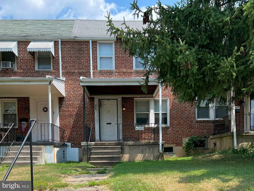 REAL ESTATE AUCTION featuring ON SITE and SIMULCAST ONLINE BIDDING!! Online Bidding Opens - Wednesday, August 21, 2024. Live On Site Auction - Thursday, August 22, 2024 at 1:00 PM. List price is opening bid only. 4289 Falls Road is situated in the Hoes Heights neighborhood, Hampden area, of northern Baltimore City. The property is two blocks south of Cold Spring Lane and five doors south of Roland Heights Avenue. The surrounding neighborhood is a mixture of housing styles, but predominantly row homes. According to LiveBaltimore, approximately 64% of neighborhood residents own their homes. The neighborhood is within walking distance of The Avenue in Hampden, the community commercial district, featuring restaurants, shops and attractions. Metro Light Rail is close by, as is the Jones Falls Expressway (I-83). The neighborhood is convenient to Johns Hopkins and Loyola Universities, numerous public parks and The Rotunda Shopping Center.