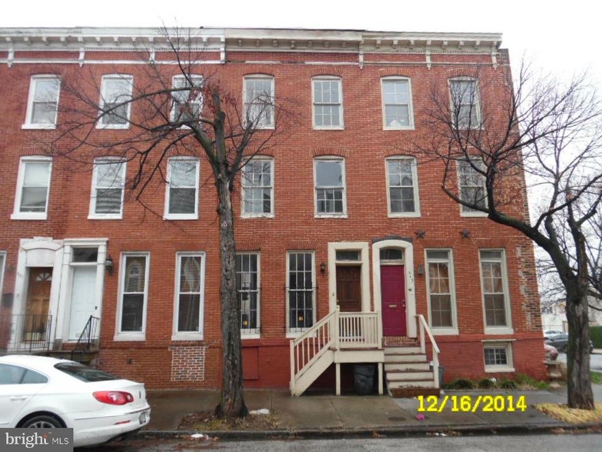 Bank of America, N.A. employees and employees  household members (including persons deriving their primary means of financial support from a Bank employee), and HTS business partners of the bank are prohibited from purchasing this property, whether directly or indirectly . Beautiful brick front home. 4 bedrooms 2.5 baths, Roof top deck overlooks Baltimore City!!