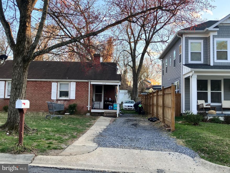 OFFERS BEING REVIEWED  WEDNESDAY AFTERNOON  5/7.   PRIME LOCATION, Endless potential.  Charming fixer upper on a generous .20 acre lot, jut 2 blocks away from Westfield Wheaton shopping center, with Costco.  This home features 2 bedrooms and a bonus room.  A blank canvass awaits in an unbeatable location,  blocks to shopping and 3-4 blocks away from Wheaton Metro.  Location is right off of University Avenue, blocks from Georgia Ave.  This 1941 Vintage home can be a truly fixer upper, or for those inclined to take a wonderful lot, one can build a new home as the lot can certainly allow for a good sized addition, or a brand new home.  The area can certainly support either option. Could be your diamond in the rough!
Cash or conventional financing, home is being SOLD AS IS.  Tenants are in the process of removing debris on the property.