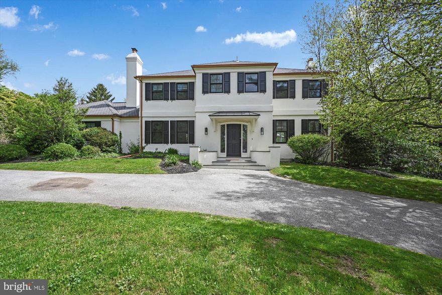 Come home to perfection! This wonderful sun filled 5 bed 3.5 bath custom colonial on one of Gladwyne's pristine streets is move-in ready for its new owner. Located within walking distance to the center of town, public park, elementary school, and private Montessori. This wonderful home is nestled on a secluded level lot that is three quarters +/- of an acre and surrounded by mature and beautiful landscaping. Formal living room complemented by beautifully finished hardwood floors, wood trim accents, a fireplace, and access to and a den and a sun room. The formal dining room has a second fireplace, and a view from the dining room into the fully renovated kitchen that is a dream come true. Some of the enhancements include generous counter space, high end appliances, two dishwashers, natural wood wrapped beams, upgraded lighting fixtures, and a wine cooler. More than ample cabinet and storage options can be found throughout the kitchen as well as built-in cubbies, an appliance cabinet, spice cabinet, and too may other elements to list here. The sun room flowing off of the kitchen has vaulted ceilings and a wall of windows overlooking the expansive yard. Beyond the kitchen you will find the newly built home office with its own entrance from the outside. Another wall of windows overlooks the yard and vegetable garden. Right off the kitchen there is a multi-level new bluestone patio complete with a separate “grill patio” so the grilling doesn’t interrupt the flow of entertaining. Relax in the inviting plunge pool that is ideal for cooling off on hot summer days. There is a private path in the back of the property that takes you straight into to the park where you will find tennis courts, playgrounds, baseball fields, and picnic areas. The first level of the home also includes a big laundry room with storage and a new powder room located in the entrance hall. Upstairs you will find four spacious and well lit bedrooms with ample closet space. The master bedroom has two walk-in closets with custom built-ins, as well as the master bathroom that was completely redone with custom marble tile shower and glass enclosure, soaking tub, double vanity, and more storage! There is also an additional full bathroom on the second level. The basement is fully finished and includes a large entertainment area, storage closets, the 5th bedroom and another fully updated bathroom. The house is fully wired with Sonos and multiple rooms have surround sound speaker systems. Close proximity to the major roadways gives you easy access up and down the Main Line and beyond. Showings to begin on May 12th 2022. All agreements to be presented by Monday the 16th at 3pm. Schedule a tour today!