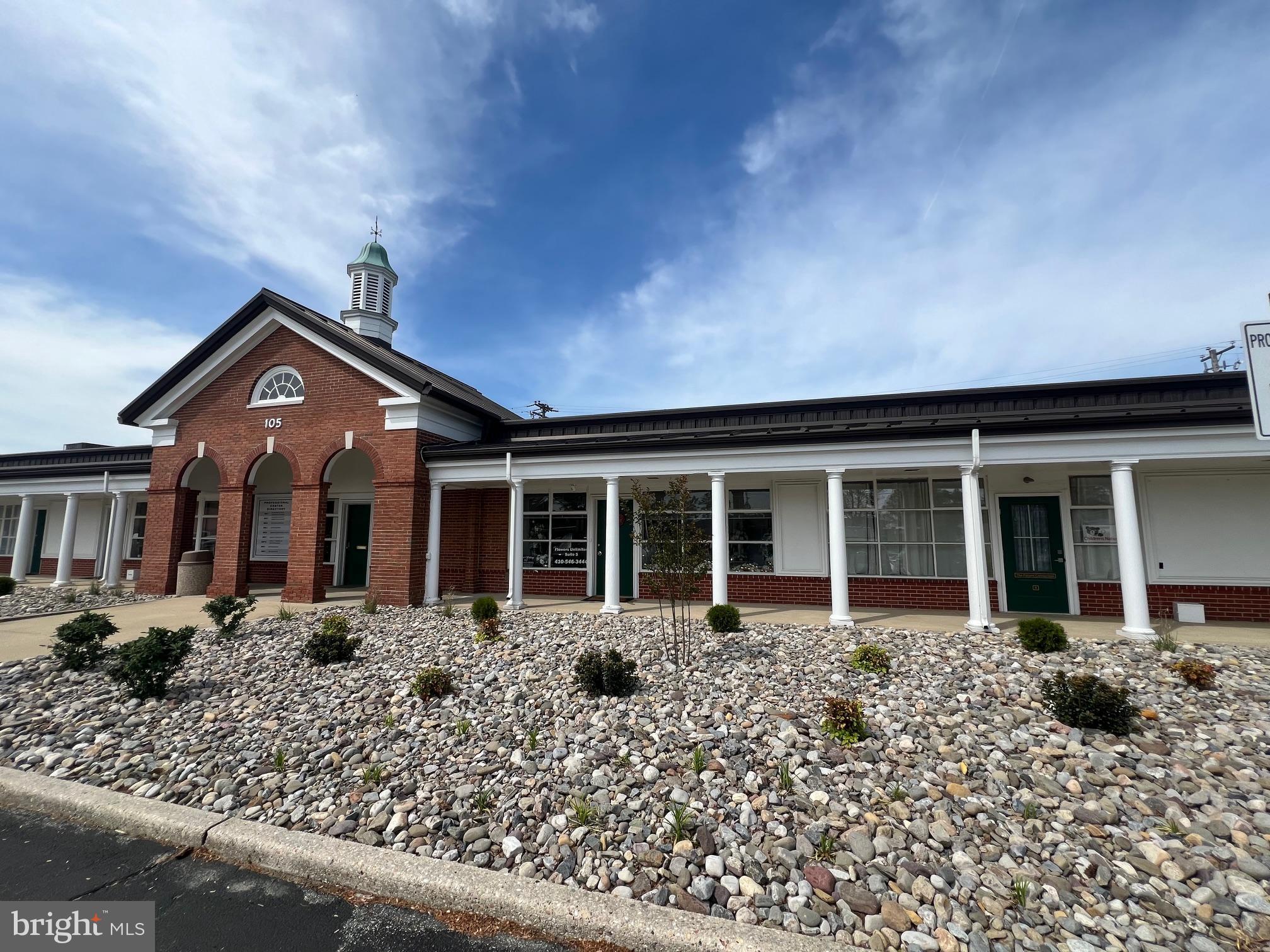863 SF office unit available for lease in the Pine Bluff Condominium association just off Rt 13 on the south side of Salisbury. The space is currently utilized as a flower shop but the layout lends itself well to any office/professional user. The unit features a large front lobby area, reception, break room, and two offices with ample storage. Join other professional uses including medical, accounting, and construction and the well-maintained and professionally managed Pine Bluff Condo Association! Asking rate is $12 PSF. Tenant pays condo dues and taxes. Owner will paint the unit for long term tenant.