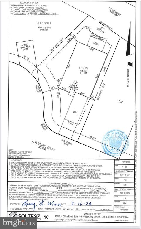 Tiny photo for 11101 Applecross Court, WHITE PLAINS, MD 20695 (MLS # MDCH2055260)